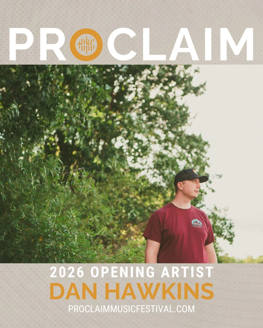 2026 Opening Artist: Dan Hawkins!⁠
⁠
Dan Hawkins is a seasoned worship leader and emerging songwriter. Growing up in church he acknowledged a passion for singing at an early age. When tribulation and trials started to come his way in High School, he 