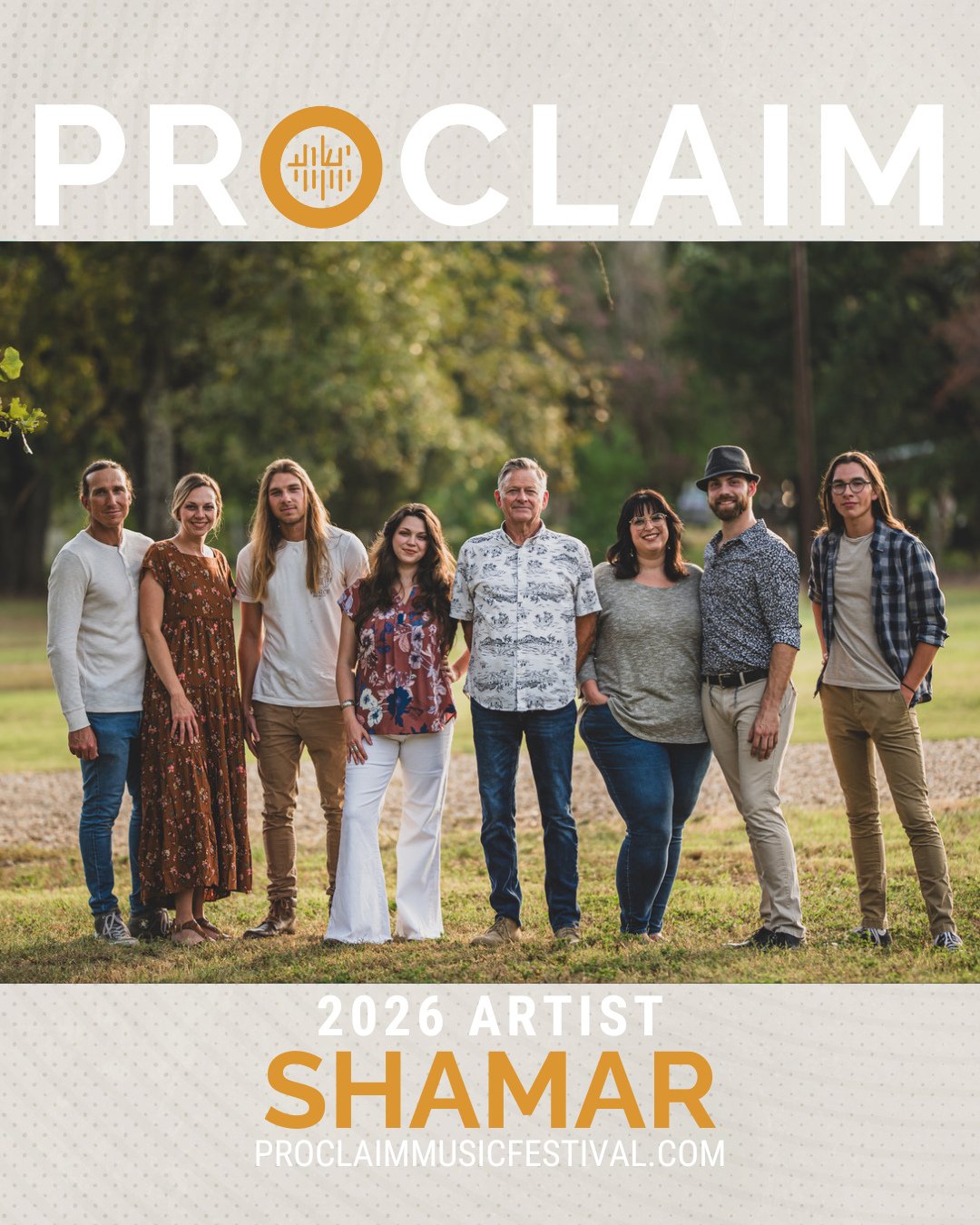 We're so excited to welcome Shamar to Proclaim this year!!⁠
@shamarworship⁠
.⁠
Shamar is a three-generation family worship band that was established back in 1997. It all started with Phil who grew up with a deep love for and gifting in music. He beca