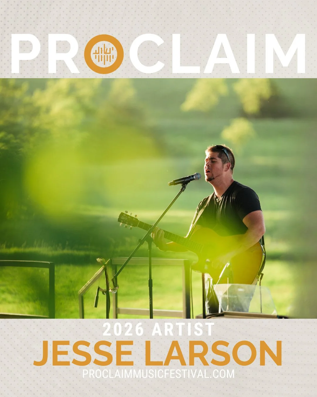 We're so excited to welcome Jesse Larson for Proclaim 2026! Jesse played as an opening artist last year and we're looking forward to hearing more from him this year. ⁠
.⁠
From Jesse - I am from the small town of Darlington, WI. My wife and I have bee