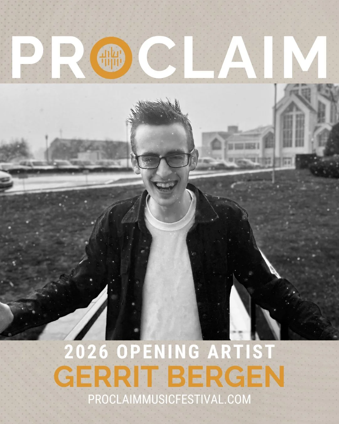 2026 Opening Artist: Gerrit Bergen!⁠
⁠
Gerrit is 26 years old and has a way of bringing joy to the people around him. Since he was a little boy, he has always carried a heart for serving others, and worship has been no exception.⁠
He was raised watch