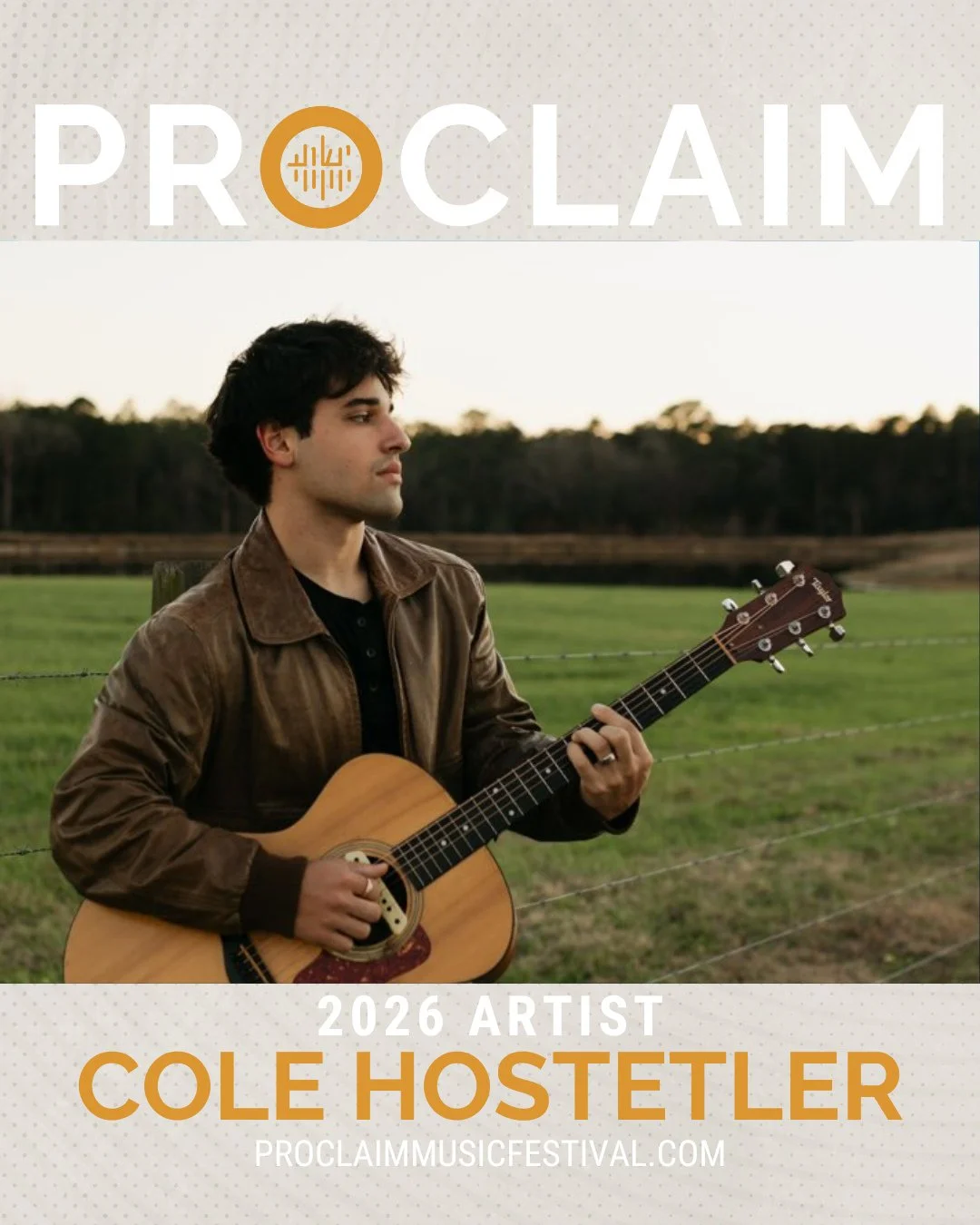 We're so excited to welcome Cole Hostetler to Proclaim 2026!⁠
.⁠
Cole Hostetler began leading worship at 15 and has spent the last seven years serving his home congregation. Through guitar and song, his passion is to create space for the presence of 