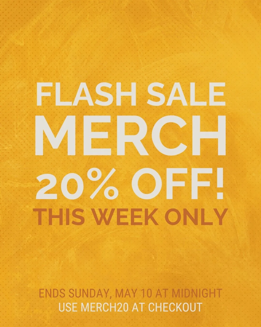 Flash sale!  We&rsquo;re so excited to introduce our new merch!  Now through May 10, enjoy 20% off all Proclaim merchandise.  Use MERCH20 at checkout!