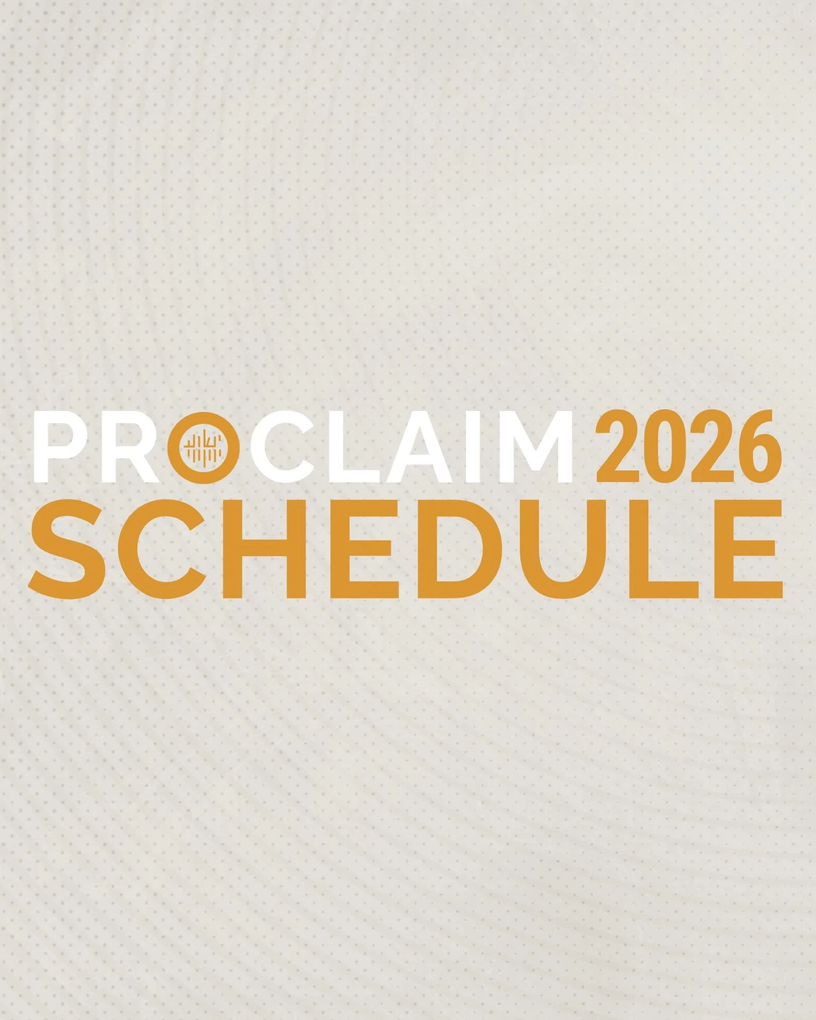 PROCLAIM 2026 SCHEDULE 🙌🏼
Our team is so excited and we are already praying for all who will be attending Proclaim 2026! 
Tickets are still available - no onsite registrations, so please get your tickets now if you plan to join us! 
#thekingdomfami