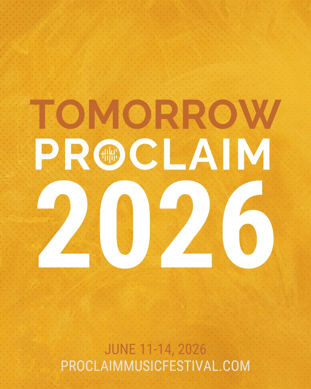 Proclaim 2026 starts TOMORROW!  We are praying for safe travels for everyone traveling to Proclaim.  Check-in starts at 12:00 today (Wednesday) and we can't wait to welcome you! ⁠