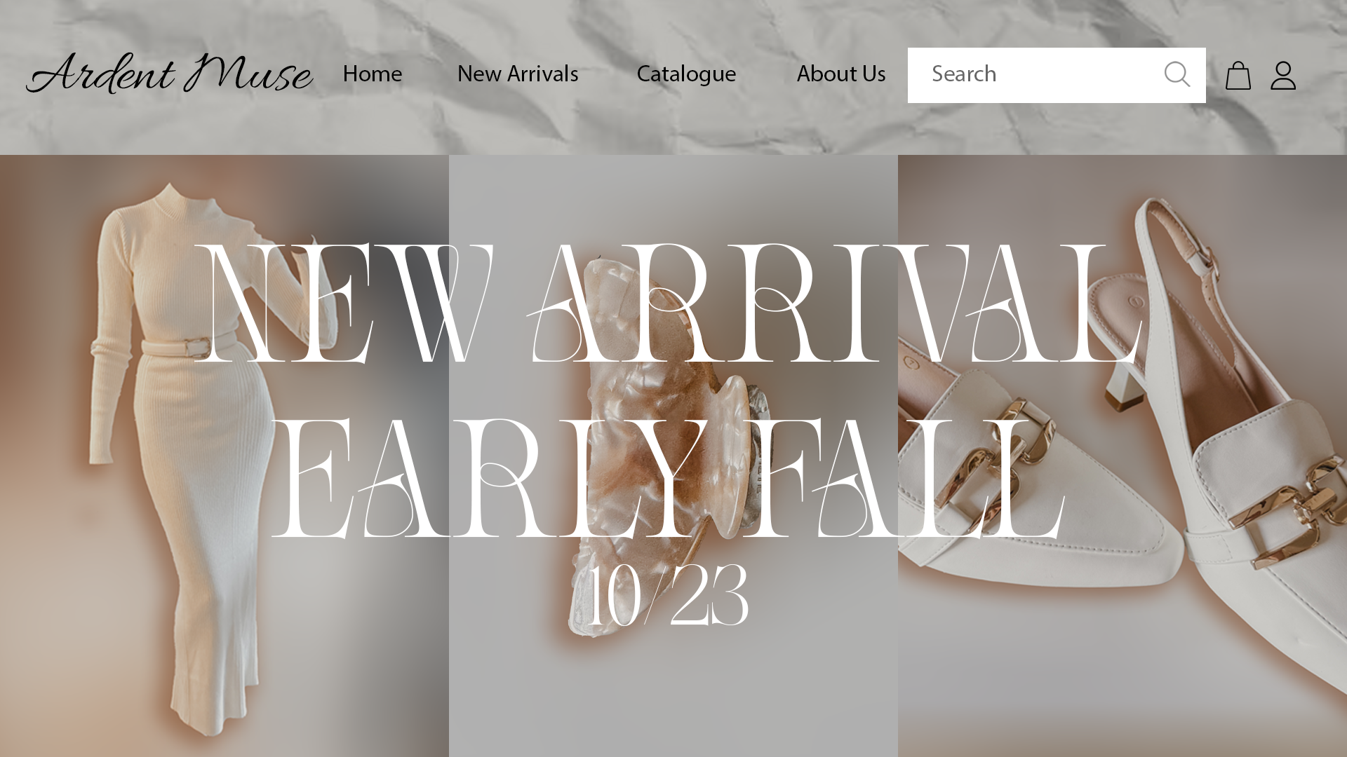 This website is dedicated to the early fall fashion clothing and accessories from long length dresses to loafers kitten heel and adjustable belts in all neutral colors. For the tools I used, shape tool for description box and menu box, type tool to f