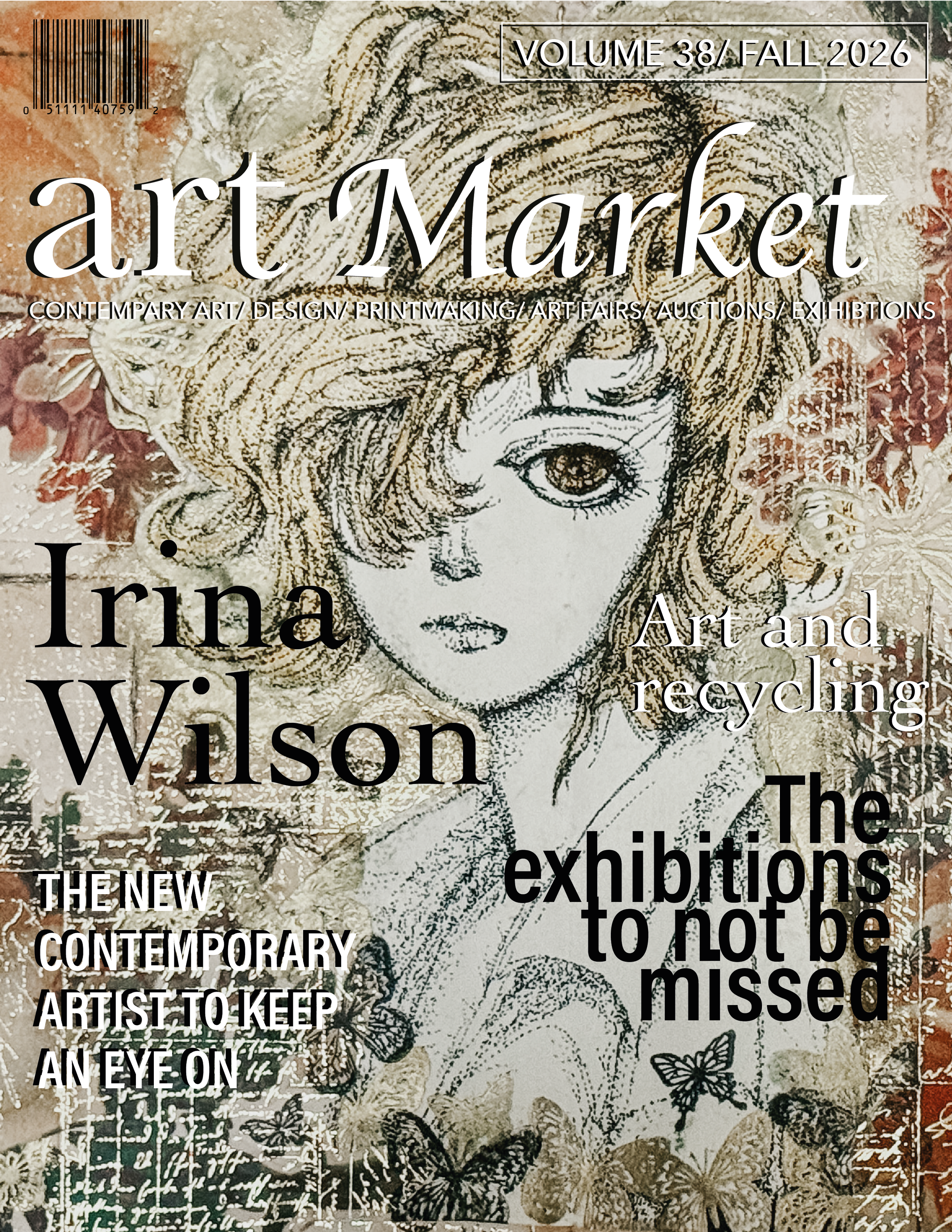 In this project, I did a lot of tweaks and changes for this project. For one magazine, I did an cover for and art magazine called "art Market" I used my old artworks as the cover and changed the filters to create more diluted form of the magazine wit