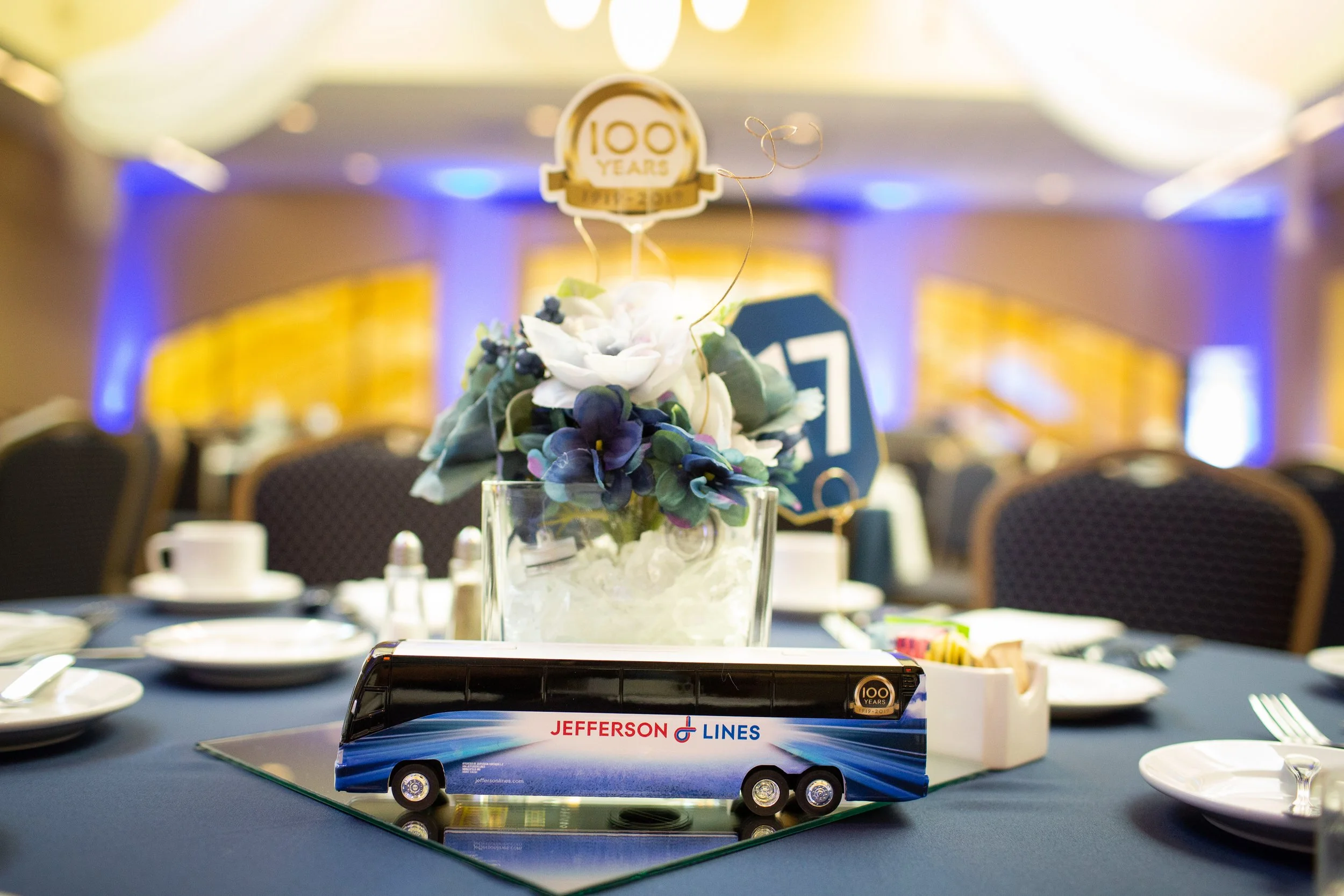 Planned, Designed & Assembled Dining Center Pieces for Employee Dinner