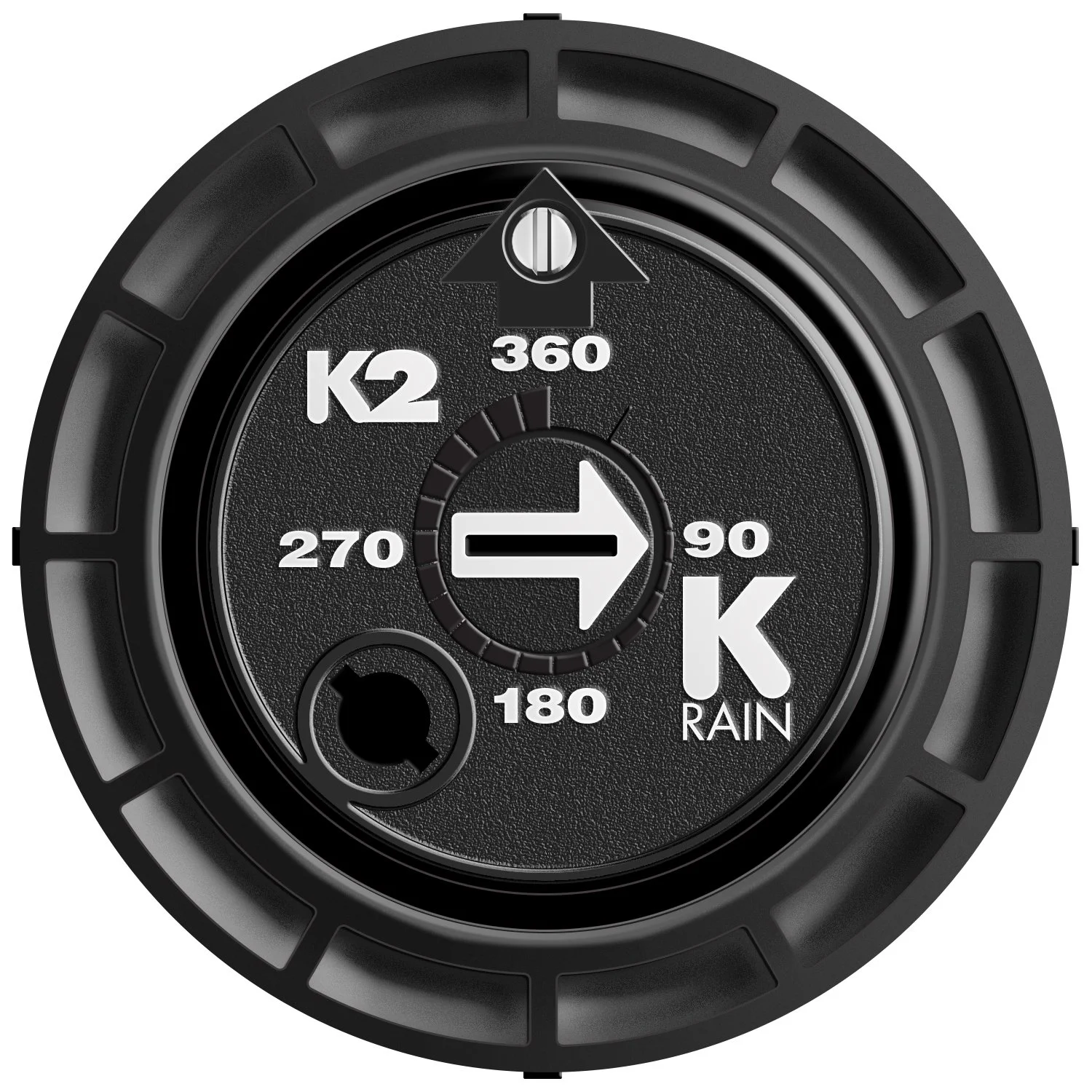 Illustration of Lawn Sprinkler Head: Top View
