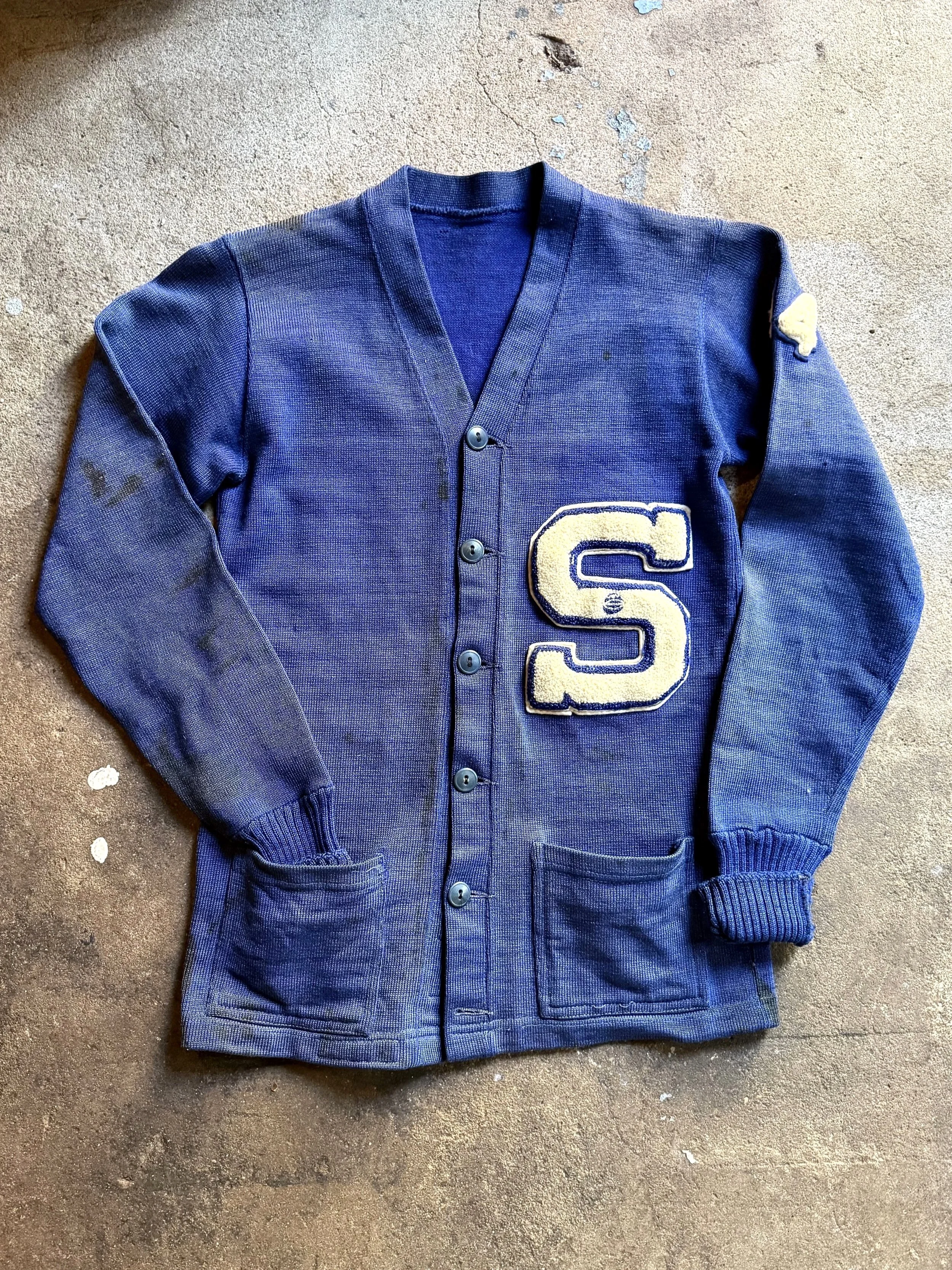 Vintage 1930's or 40's Lowe & Campbell Varsity Cardigan "S"