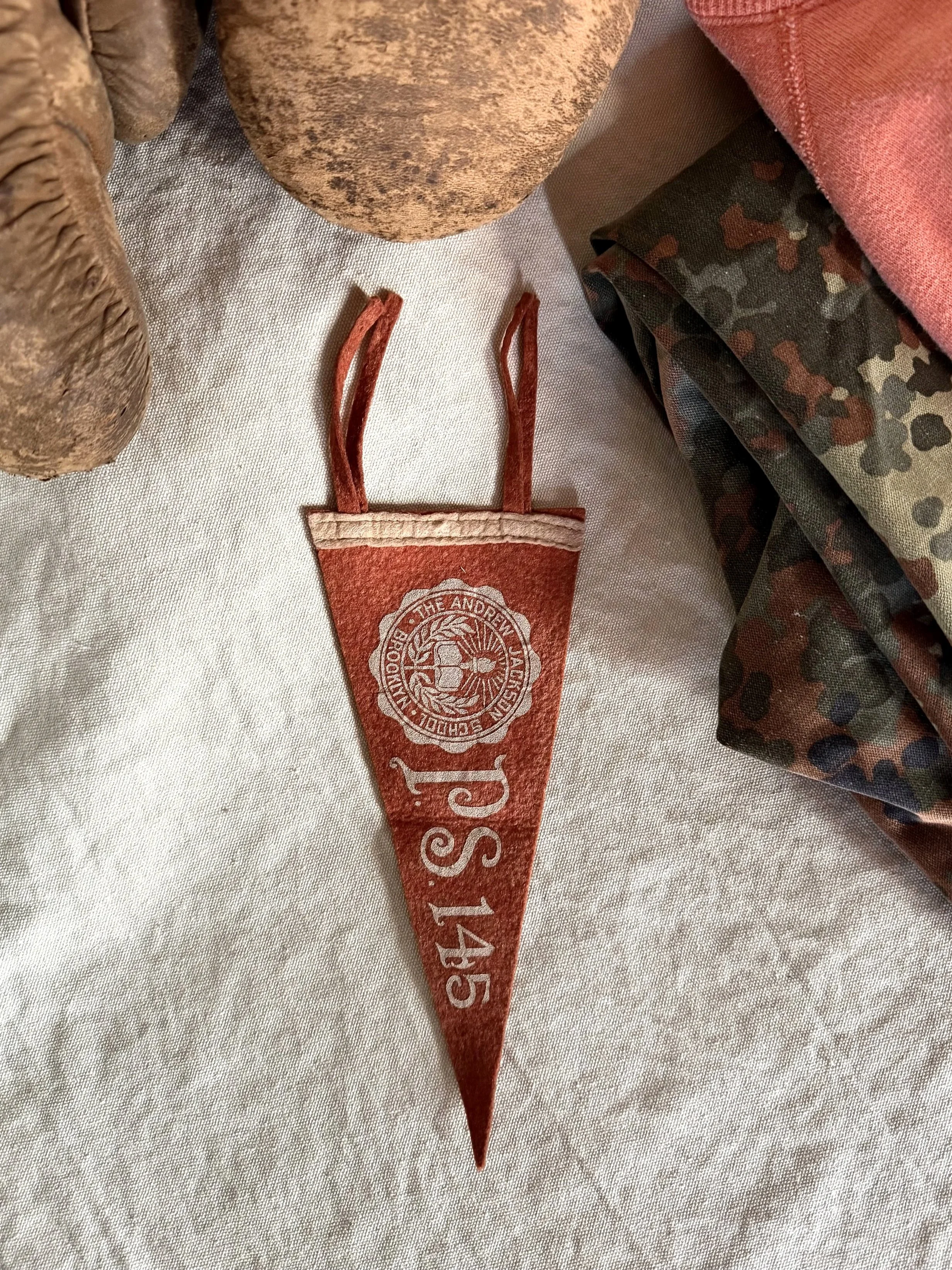 VINTAGE 1950's  PS 145 MINI FELT PENNANT