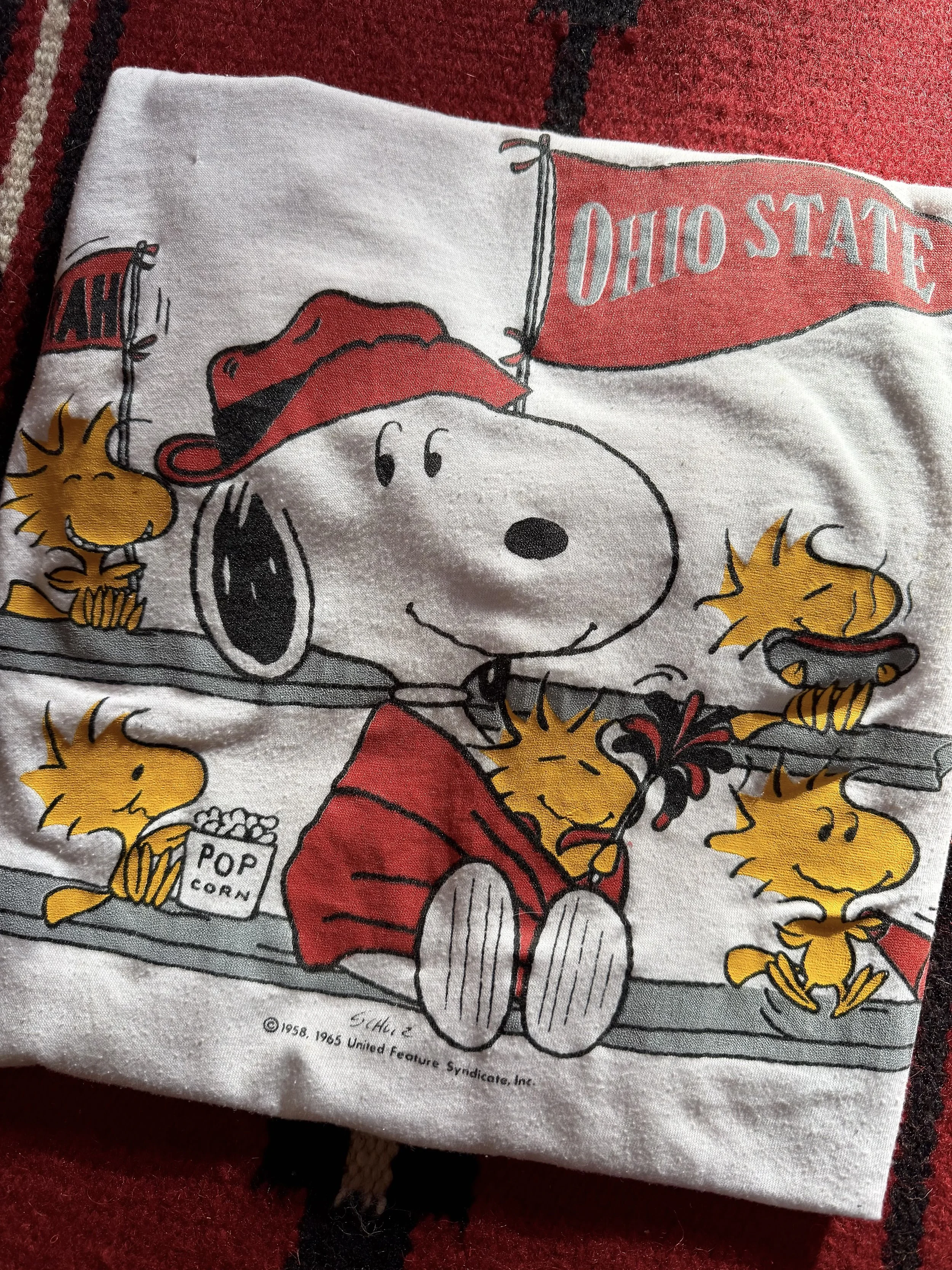 VINTAGE 1980's ARTEX OHIO STATE SNOOPY TEE • M