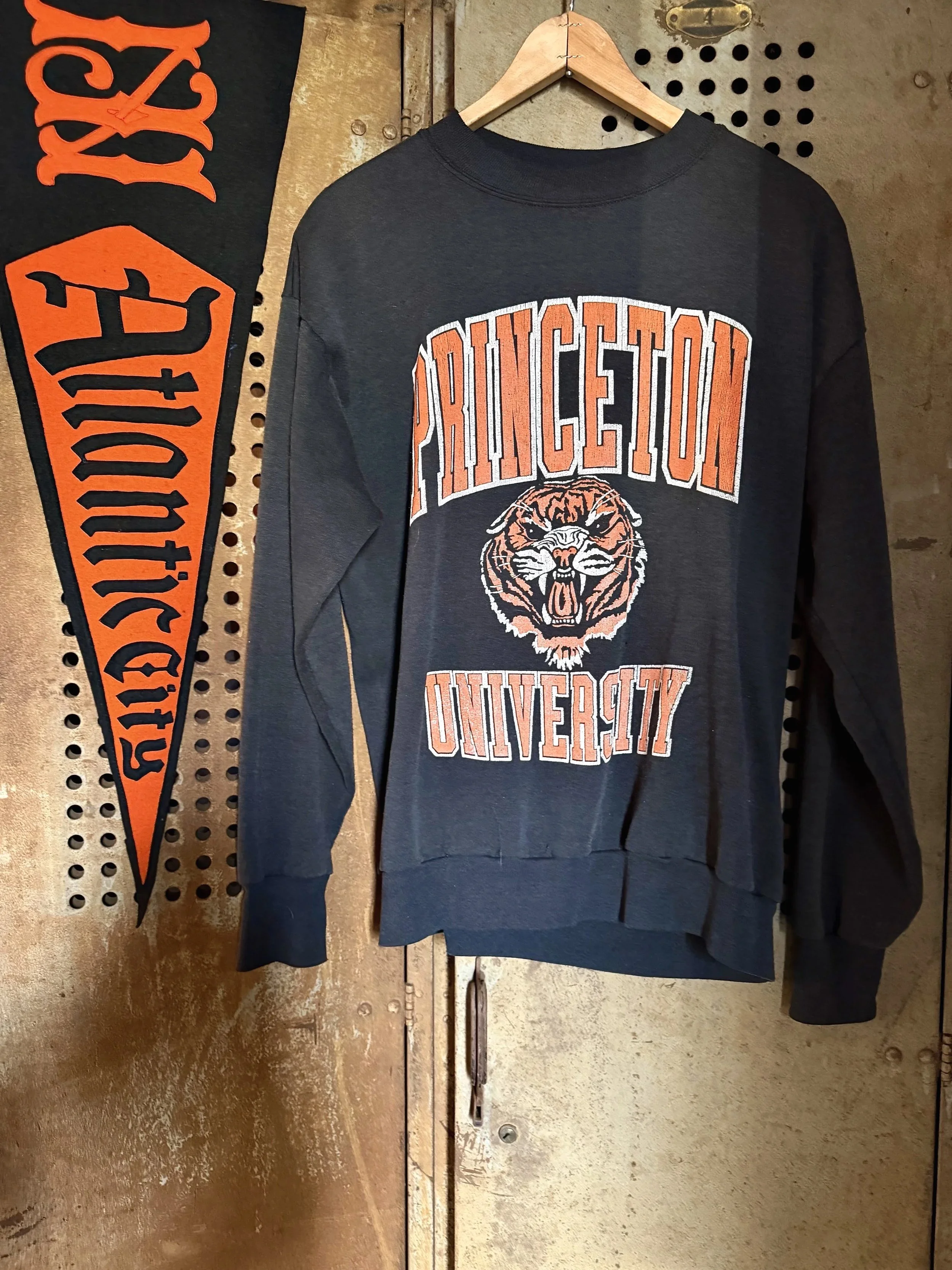 VINTAGE 1980's  - 1990's PRINCETON UNIVERSITY TIGER CREW NECK SWEATSHIRT • XL
