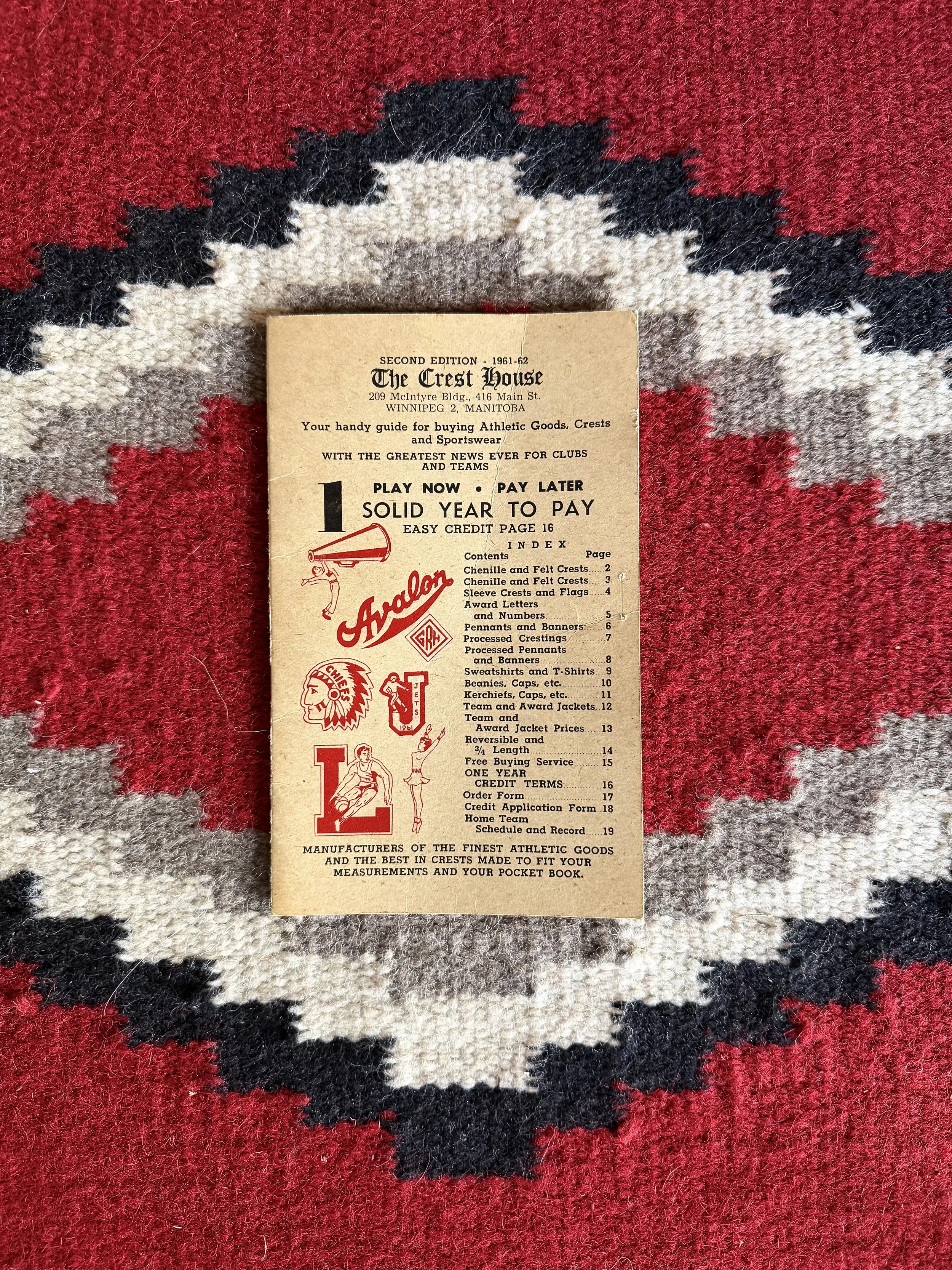 VINTAGE 1961 -62 CREST HOUSE ATHLETIC GOODS CATALOG