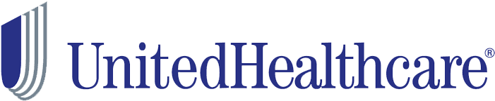 United Healthcare logo in blue and black with stylized 'U' and 'J' design.