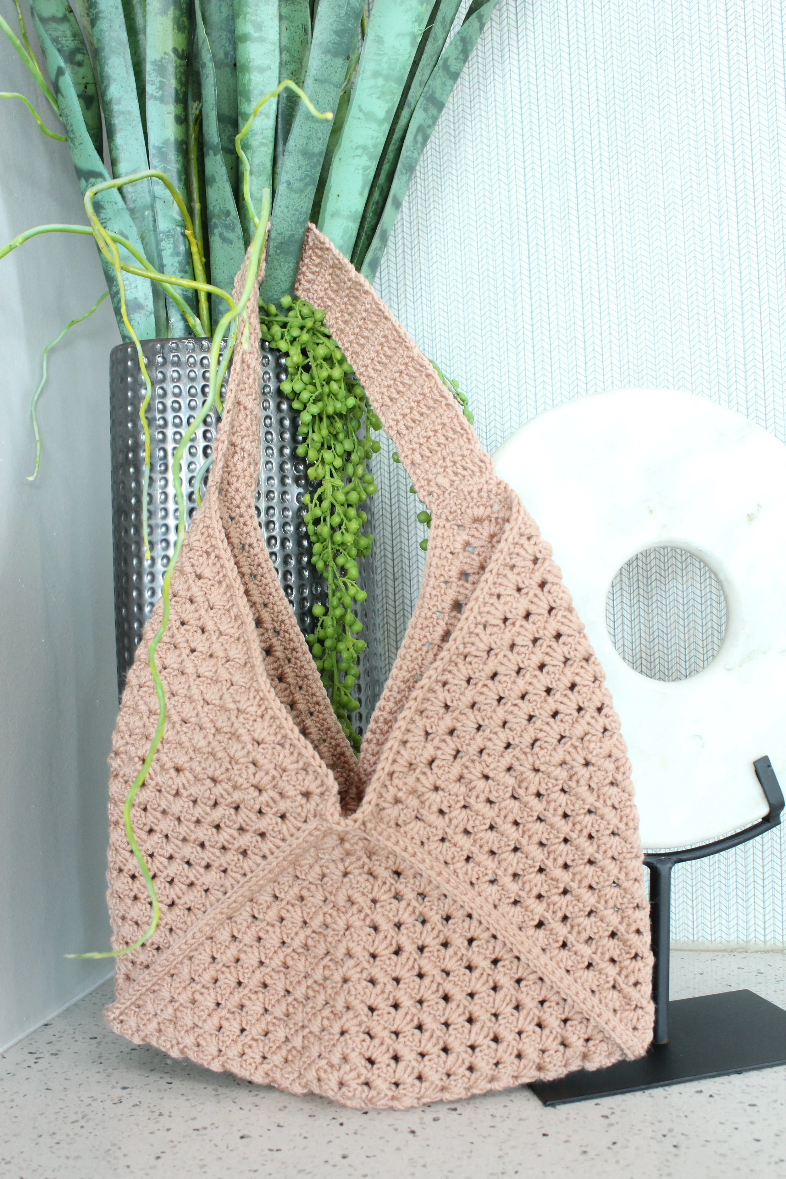 Handmade Crochet Granny Square Bag