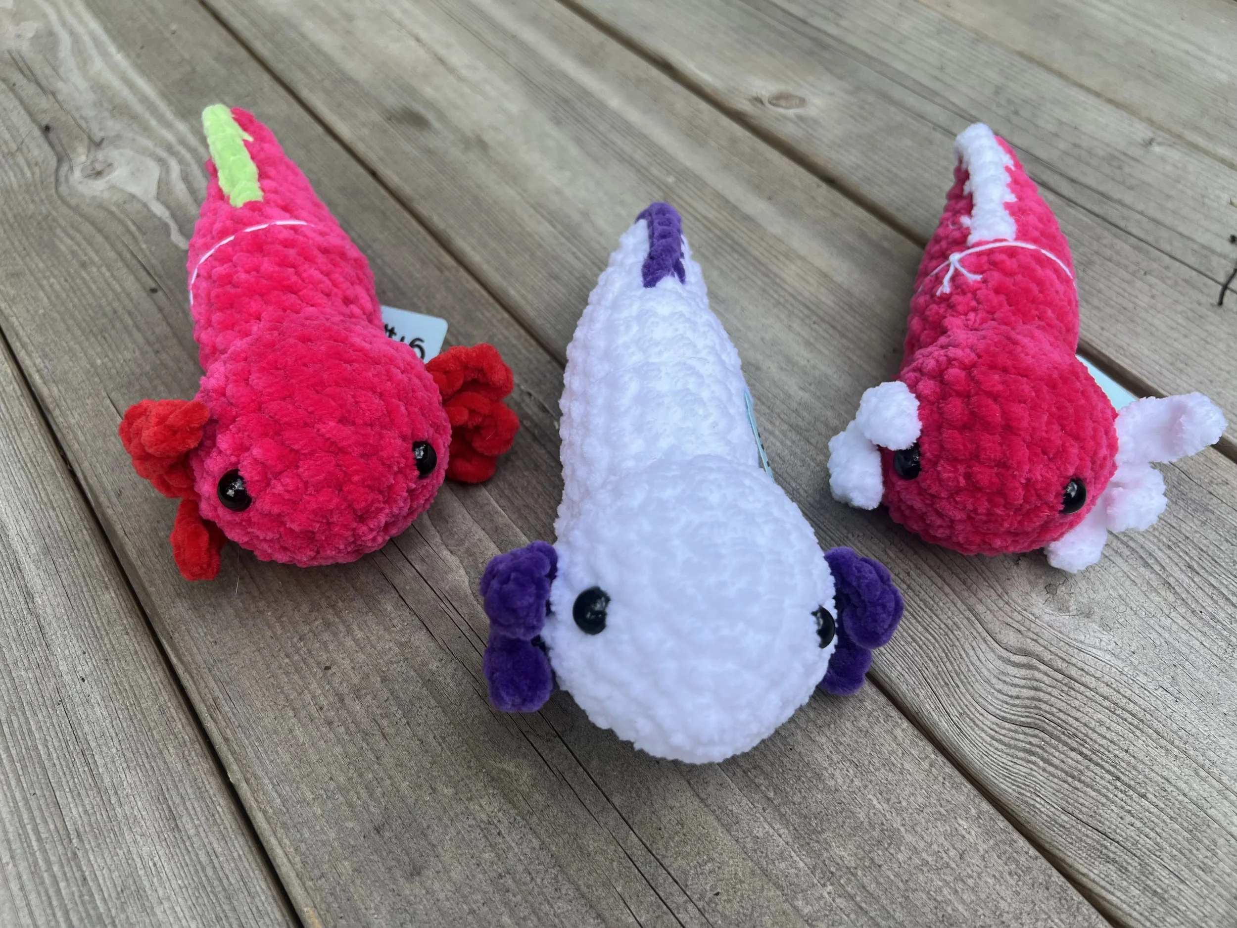 Crochet Axolotl Plushies