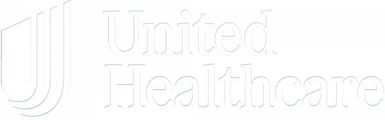 United Healthcare logo with stylized J and text on a black background