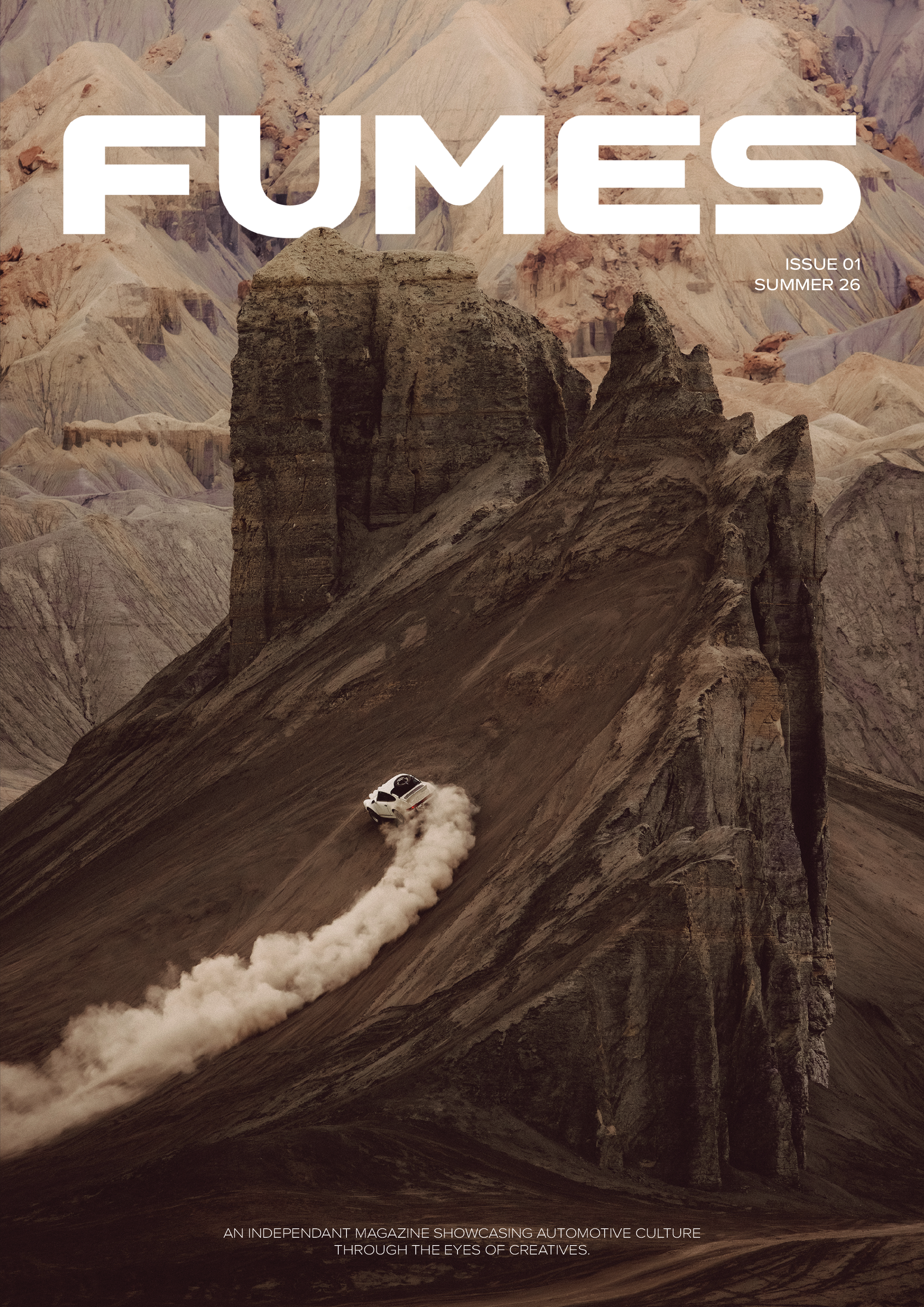 Fumes Magazine Issue 01 front cover. Featuring an image from will.brnt / 𝐖𝐈𝐋𝐋𝐈𝐀𝐌 | 𝐀𝐕𝐄