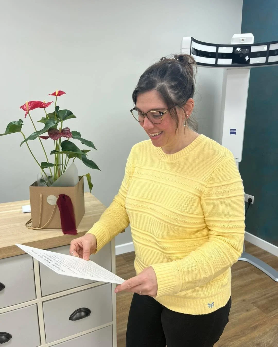 We have enjoyed meeting lots of people since we opened Optique of Collingham! Here are some of our happy customers in their new glasses! You can book your test online at: https://www.optiqueofcollingham.co.uk