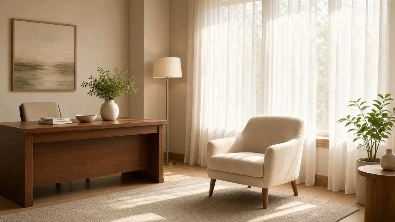 Clean professional office after commercial cleaning in Southwest Chicagoland