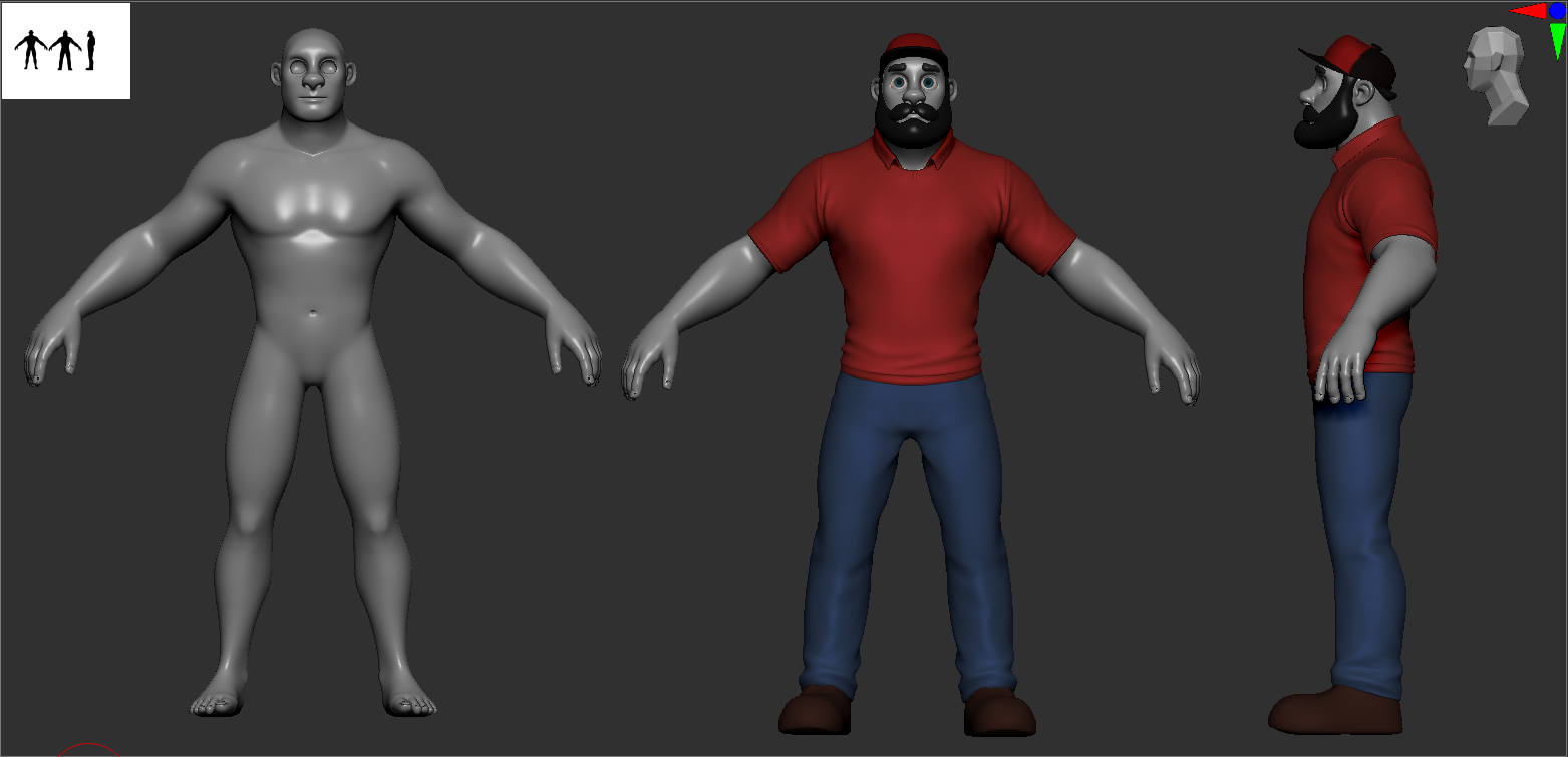 3D modeling of the main character