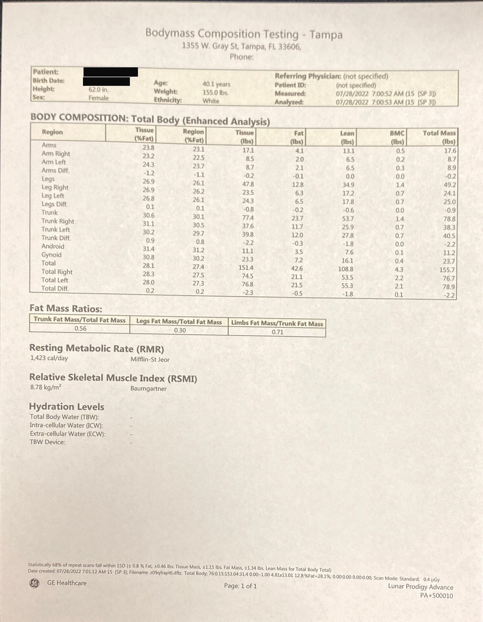 Sample Tampa DEXA