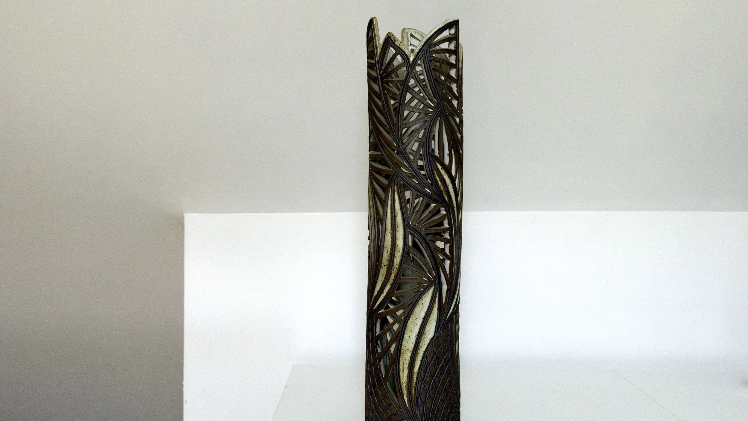 cylindrical ceramic sculpture