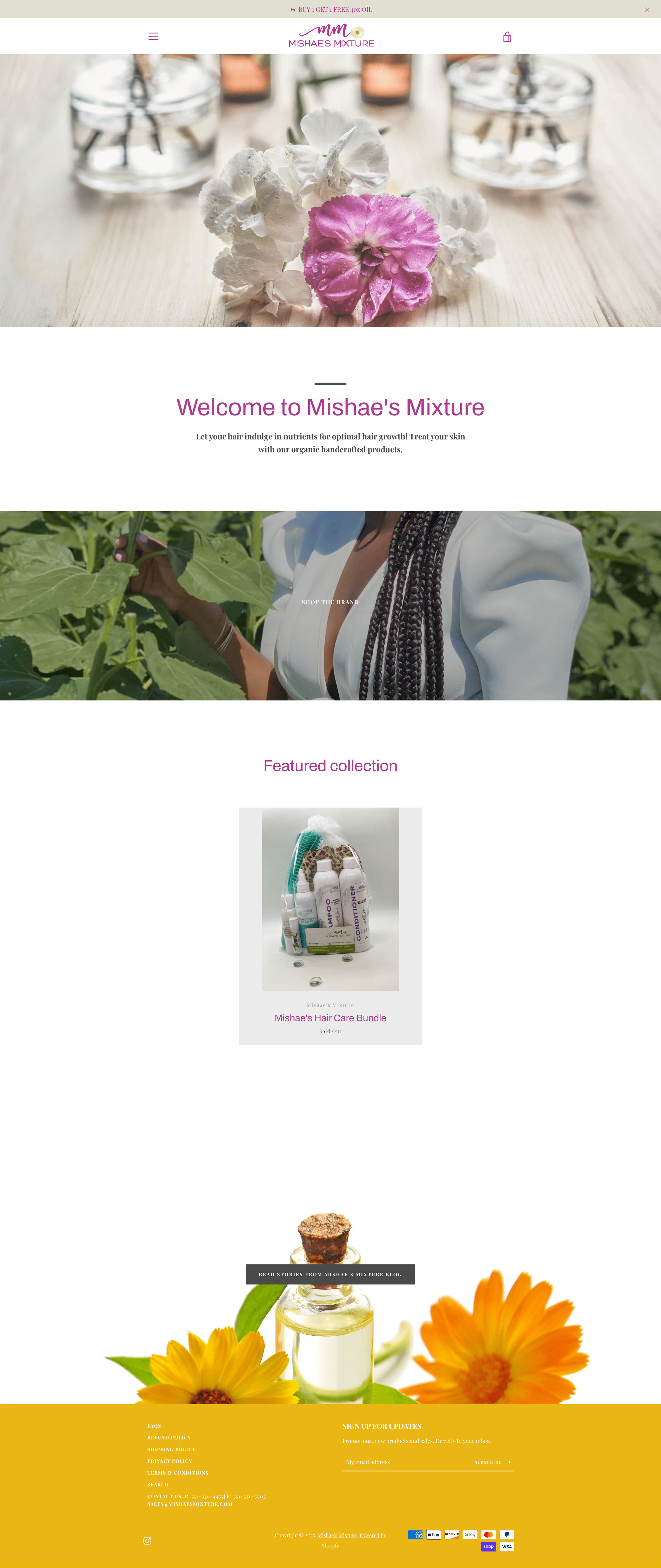 Mishaes Mixture Beauty Website