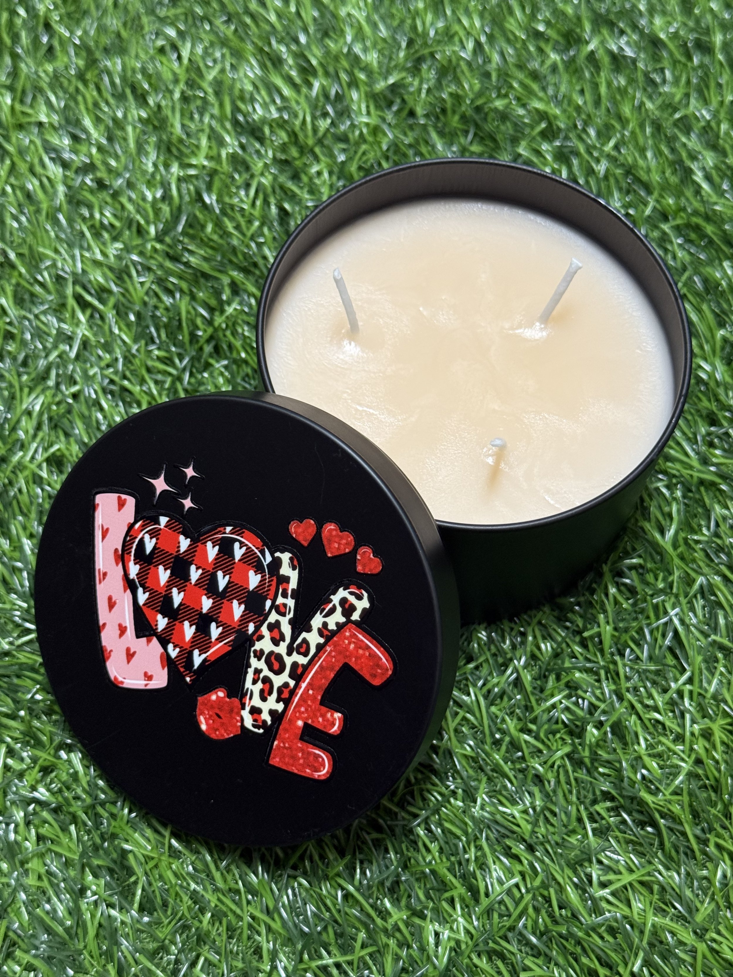 Hawaiian Hibiscus LOVE Luxury Soy 3 Wick Candle Tin 14oz