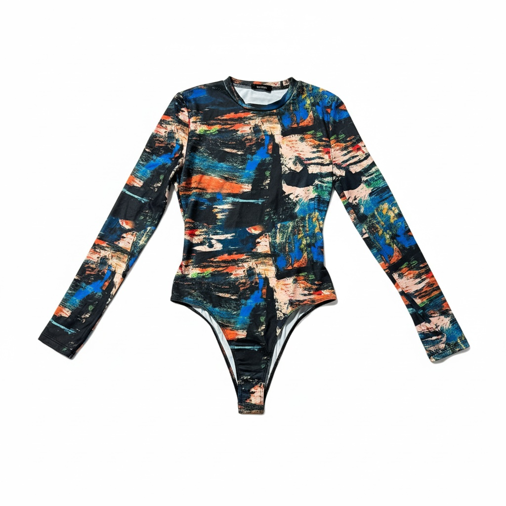 Abstract Bodysuit from SHEIN  - Large