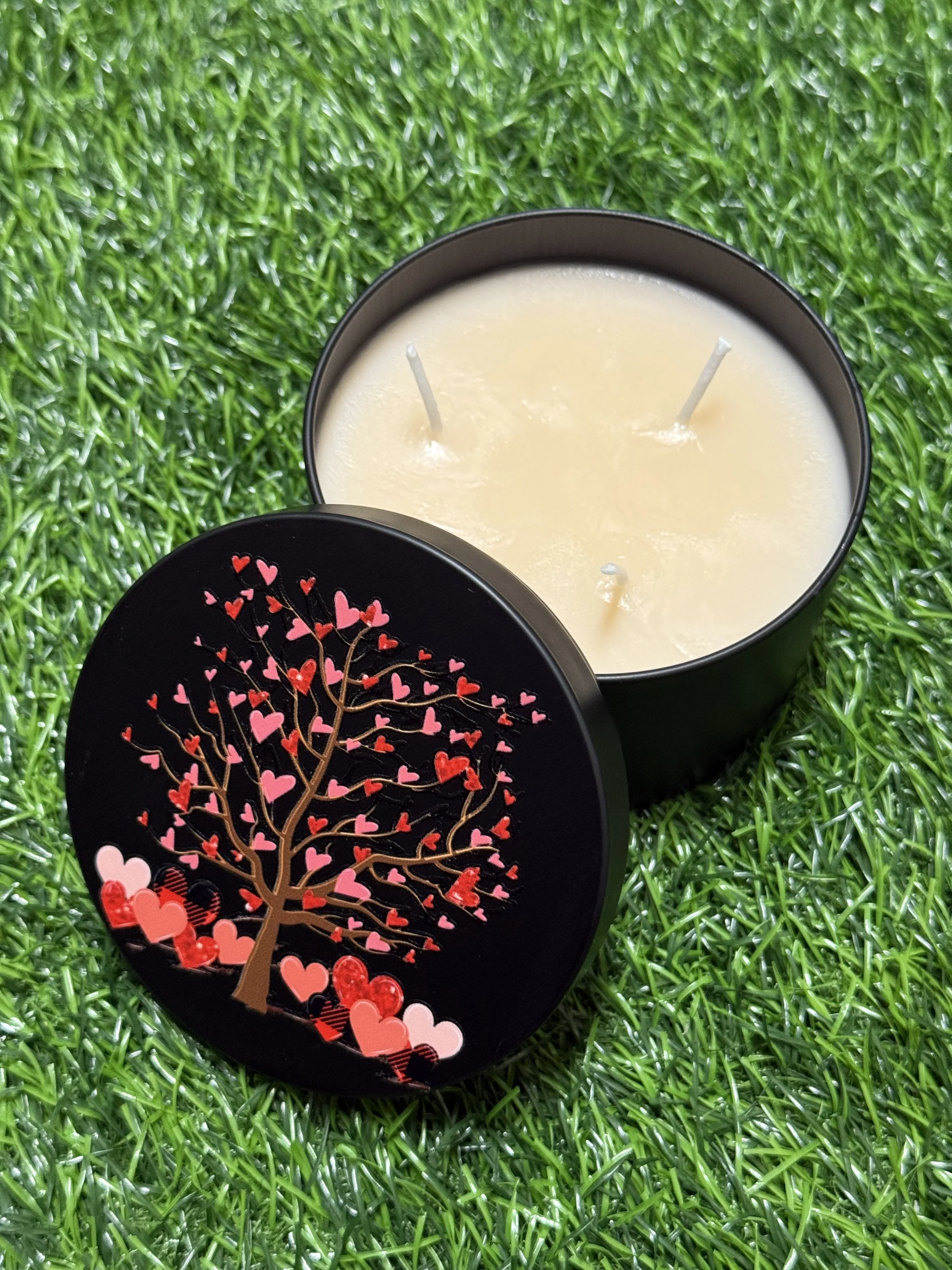 Hawaiian Hibiscus Love Tree Luxury Soy 3 Wick Candle Tin 14oz