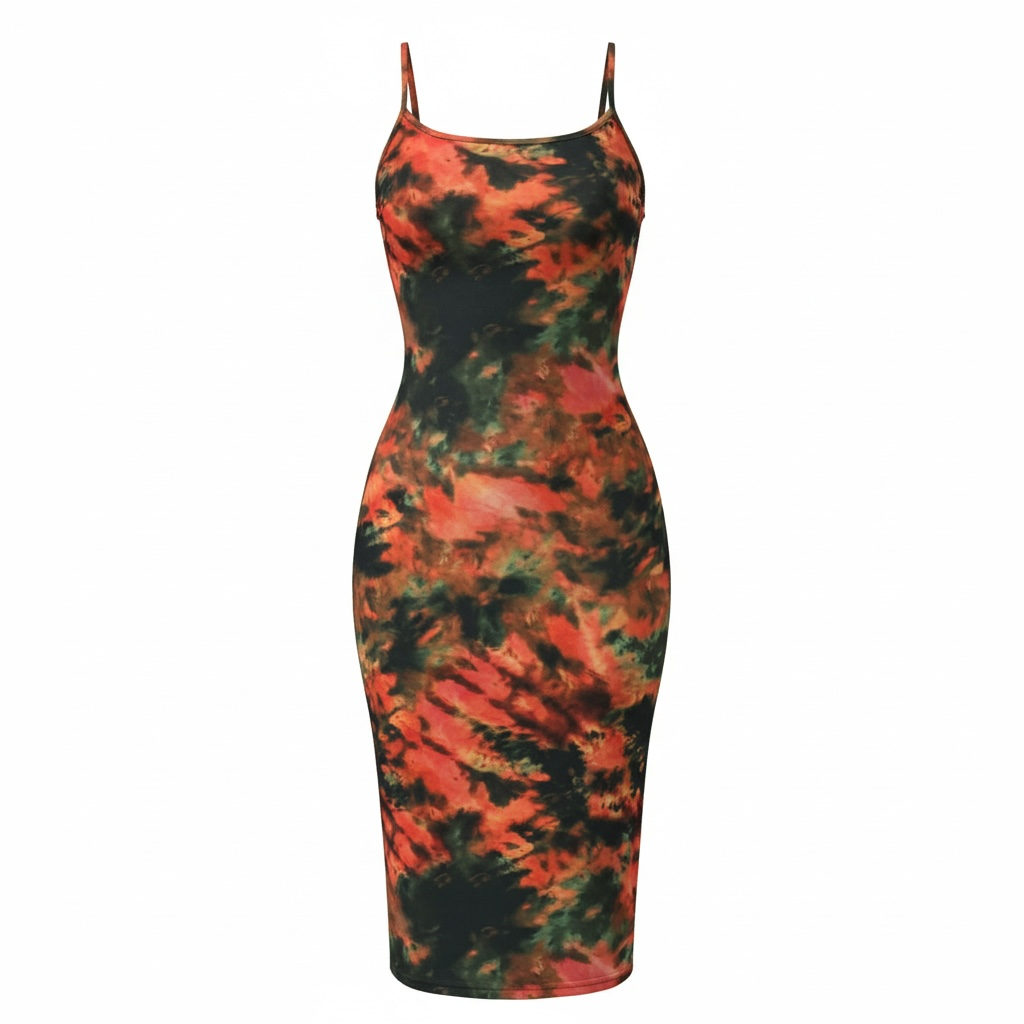 SHEIN Tie-Dye Bodycon Dress – Medium