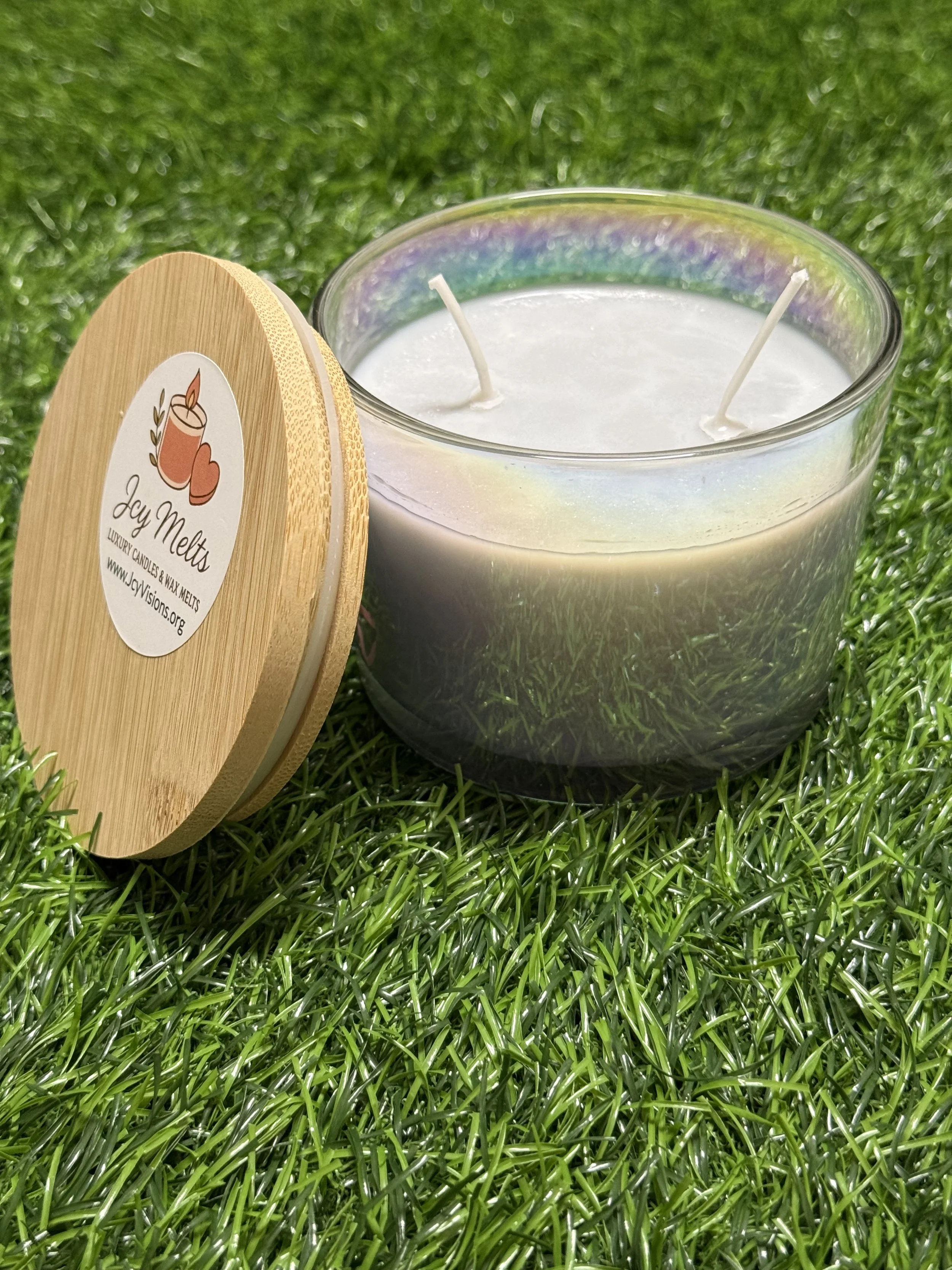 Black Ice Minimalist 2 Wick Glassy Candle 14oz