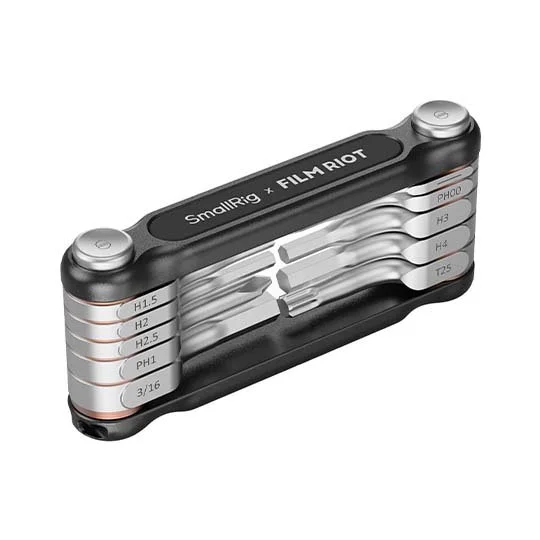 Stack of precision camera lenses labeled with degrees of aperture and focal length, arranged in a display holder.