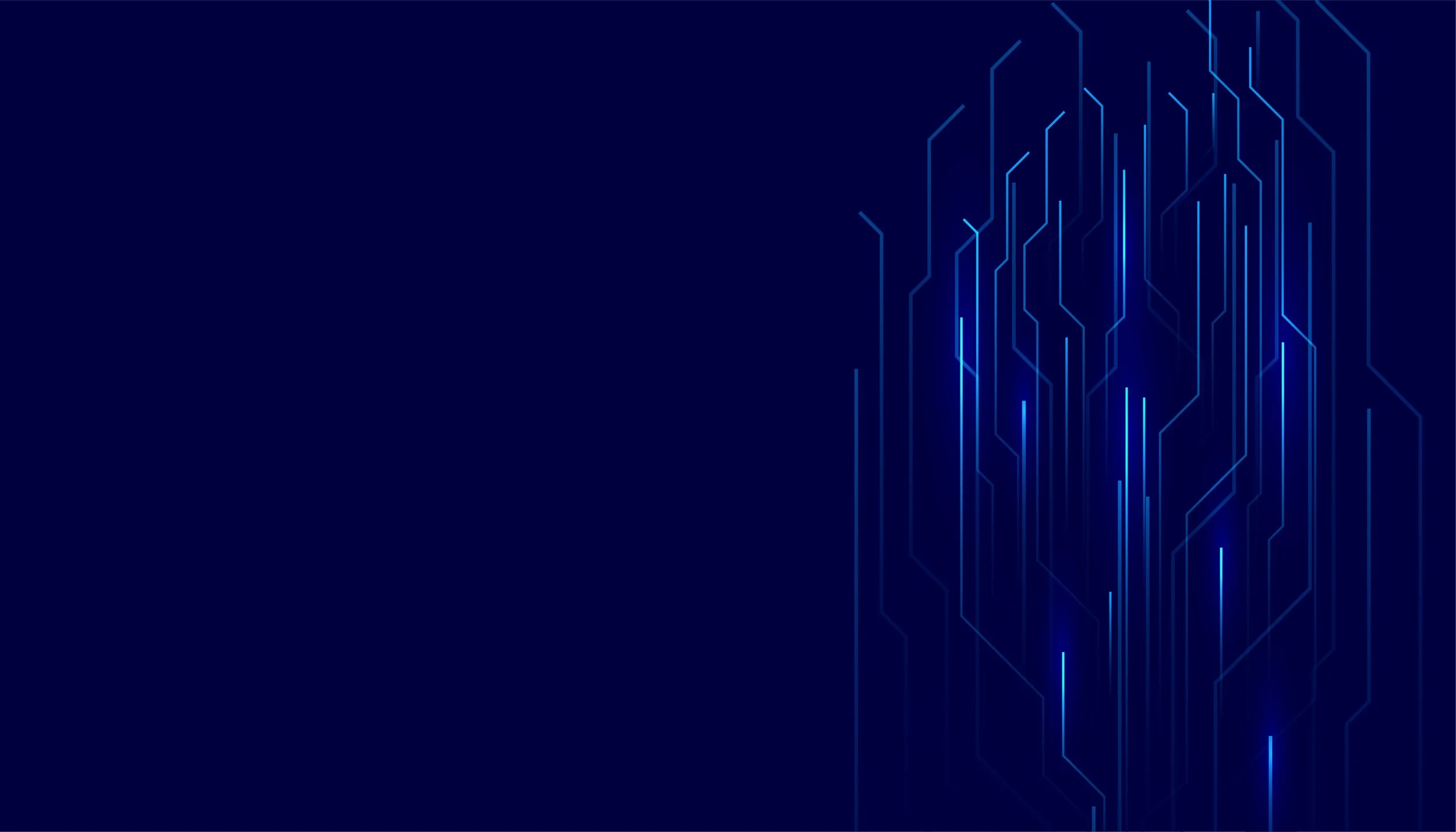 Digital blue circuit lines on dark background
