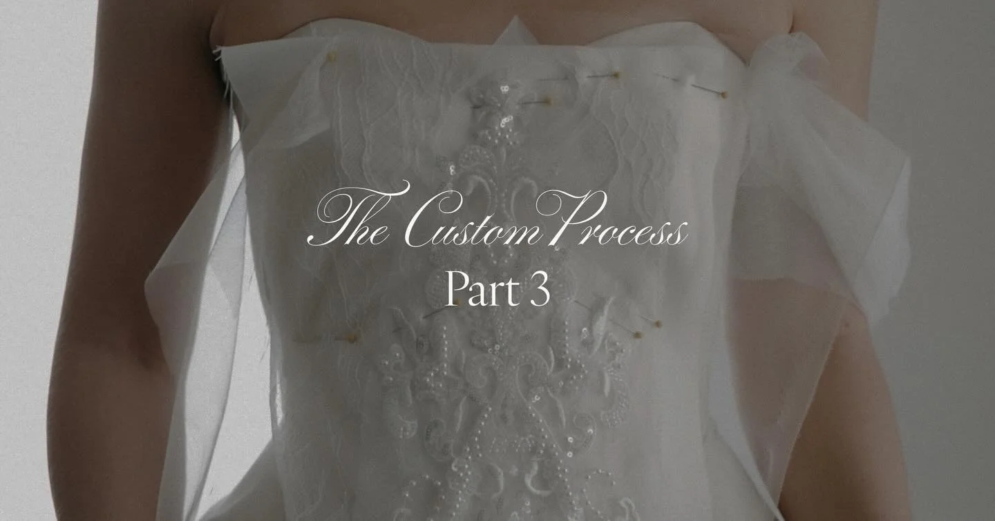 Part III: The Second Mockup &amp; Beginning Construction

With the adjustments from the first fitting complete, we moved into the next exciting stage of Liz&rsquo;s custom gown journey: the second mockup and the beginning of construction.

This phase