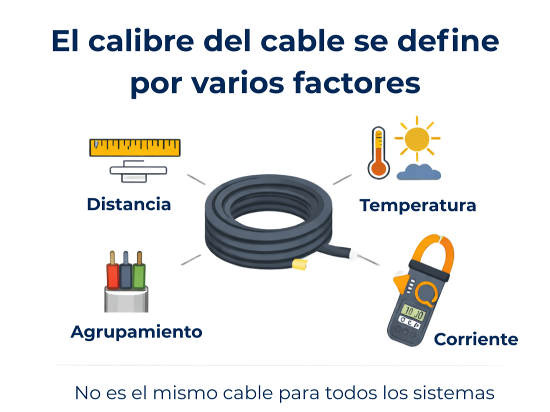 Elegir el calibre correcto del cable: una parte clave del diseño solar