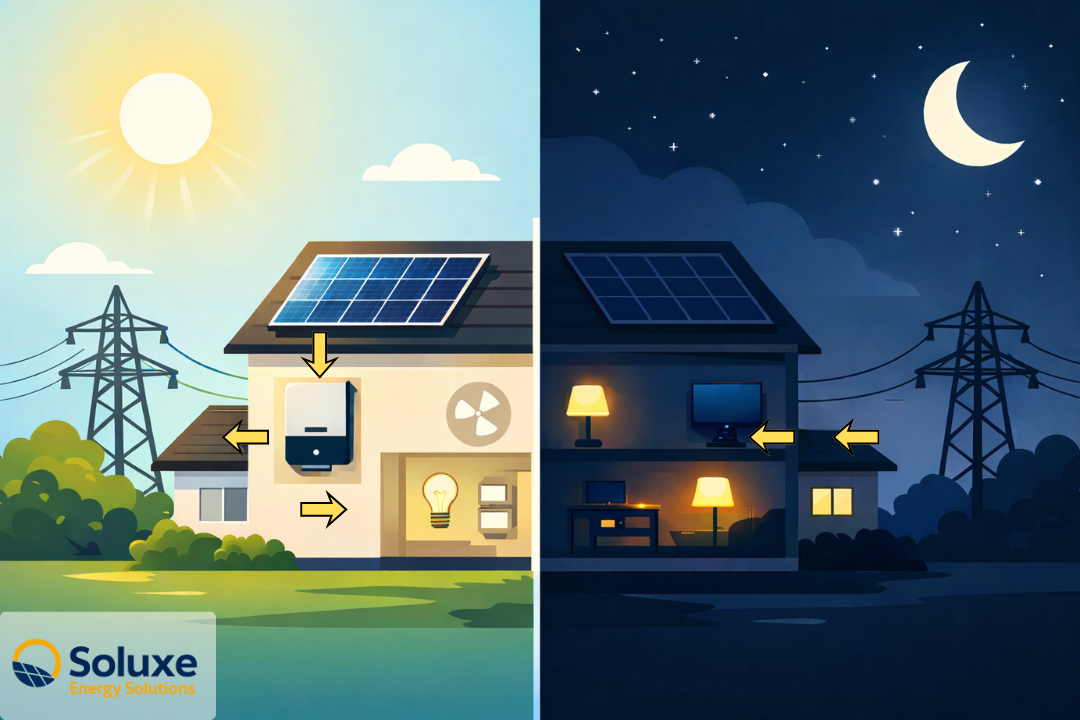 Comparativo de sistema bidireccional en el día y la noche