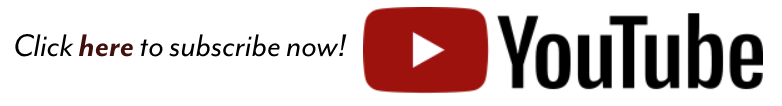 YouTube subscription banner with red play button logo, black text, and a clickable link to subscribe.