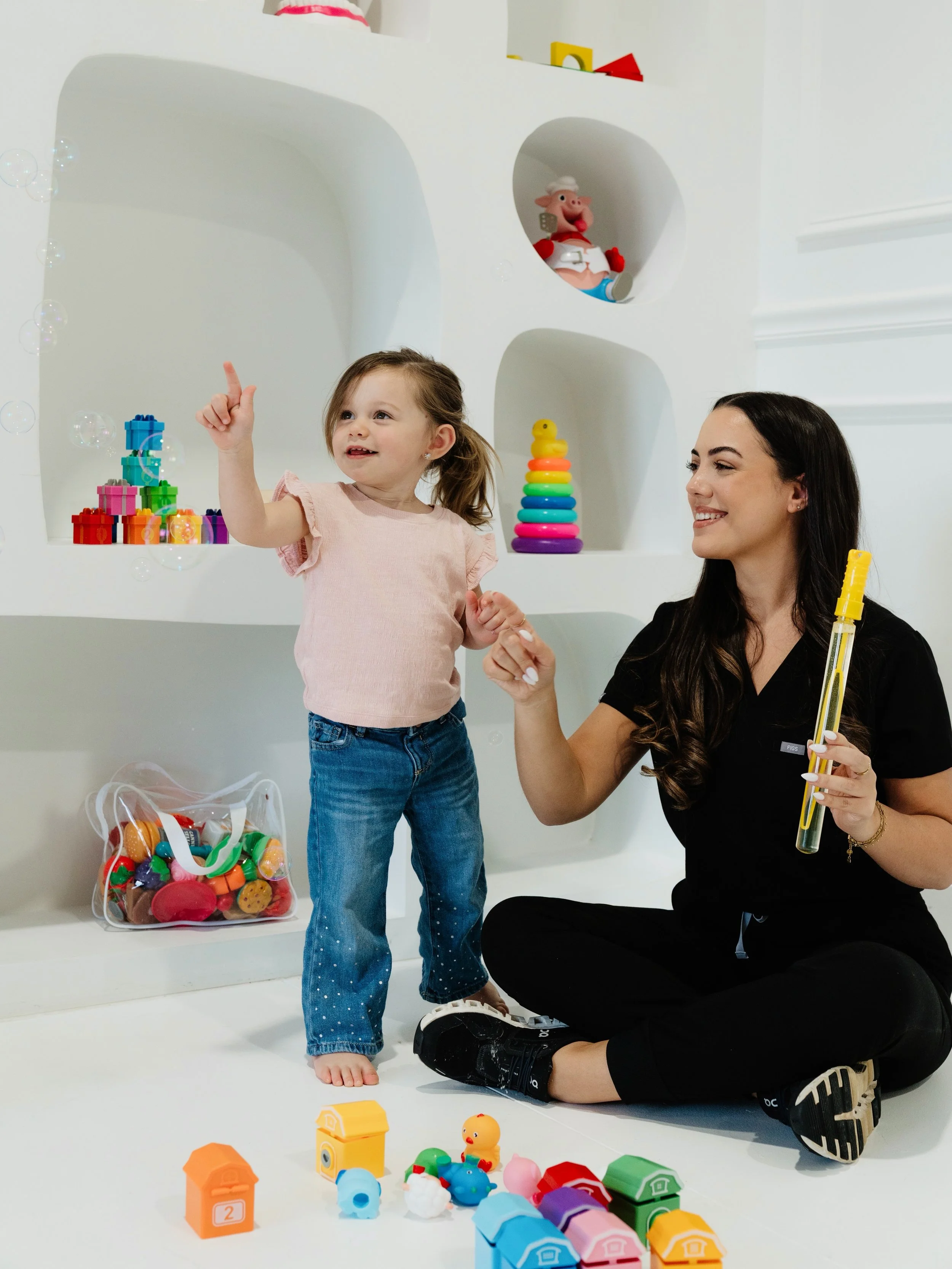 Sometimes the biggest moments begin with something as simple as a point, a shared smile, or a bubble floating through the air.

Communication grows through connection, play, and following a child&rsquo;s lead. 🤍

What&rsquo;s one activity your child