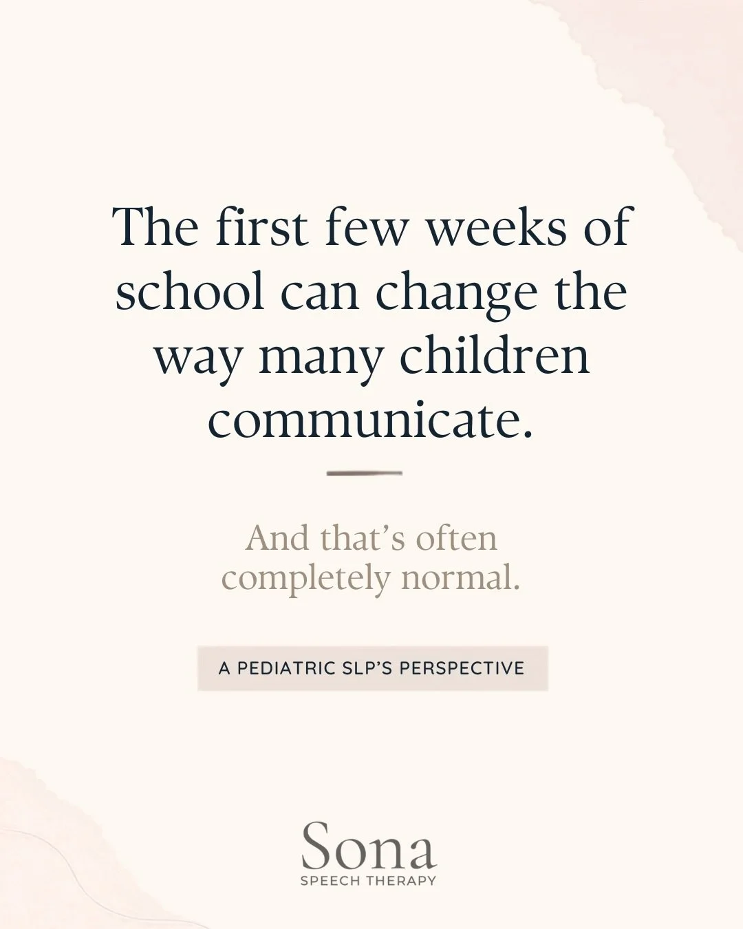 The first weeks of school can change the way many children communicate, and that&rsquo;s often completely normal. 🤍

A little extra connection and a little less pressure can make a big difference.

Save this for the first weeks of school, and send i