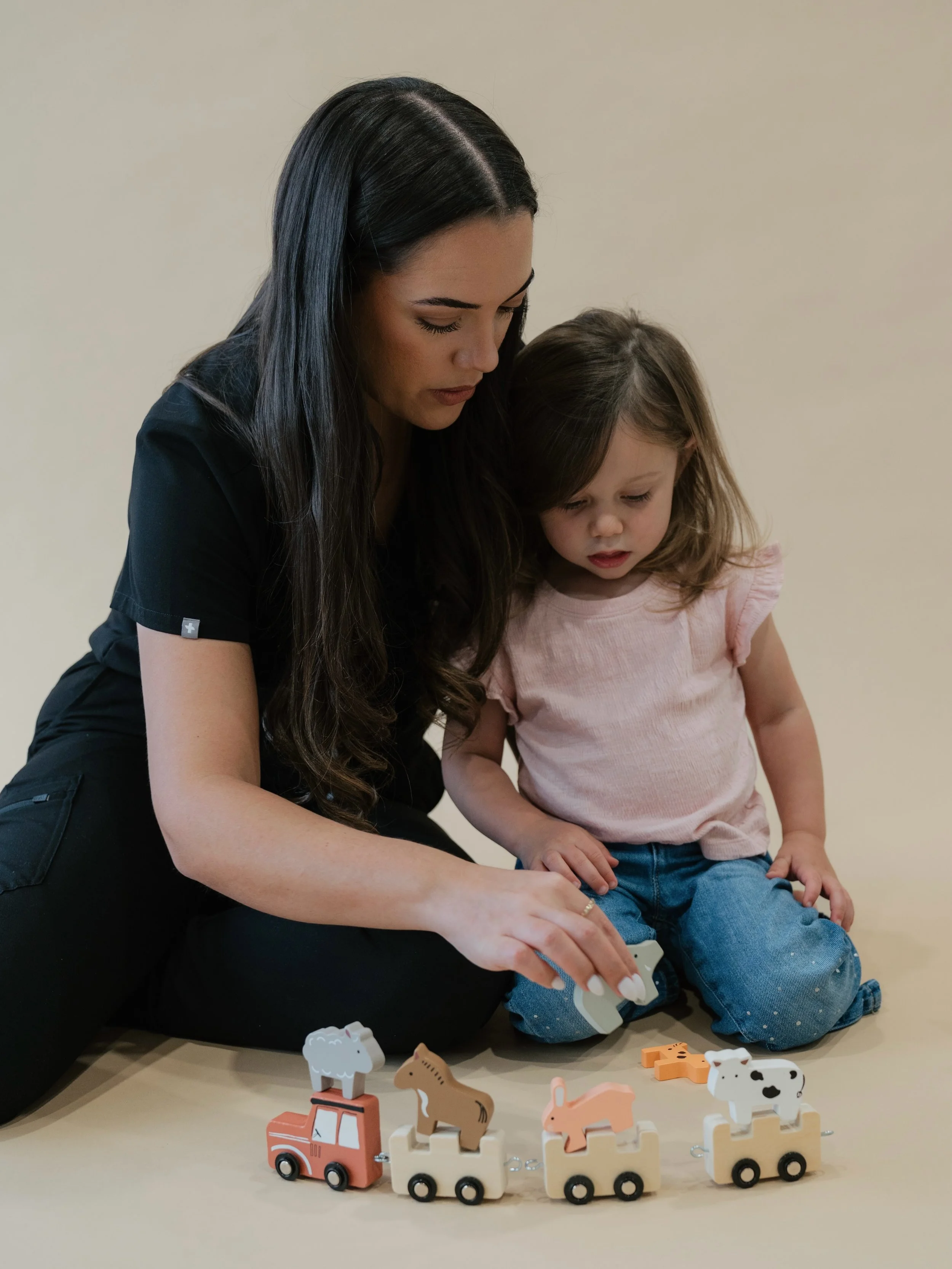 Sometimes therapy looks like getting down on the floor, following a child&rsquo;s lead, and joining the play they already love. Those shared moments create natural opportunities for connection and communication.

#ChildLedTherapy #PlayBasedLearning #