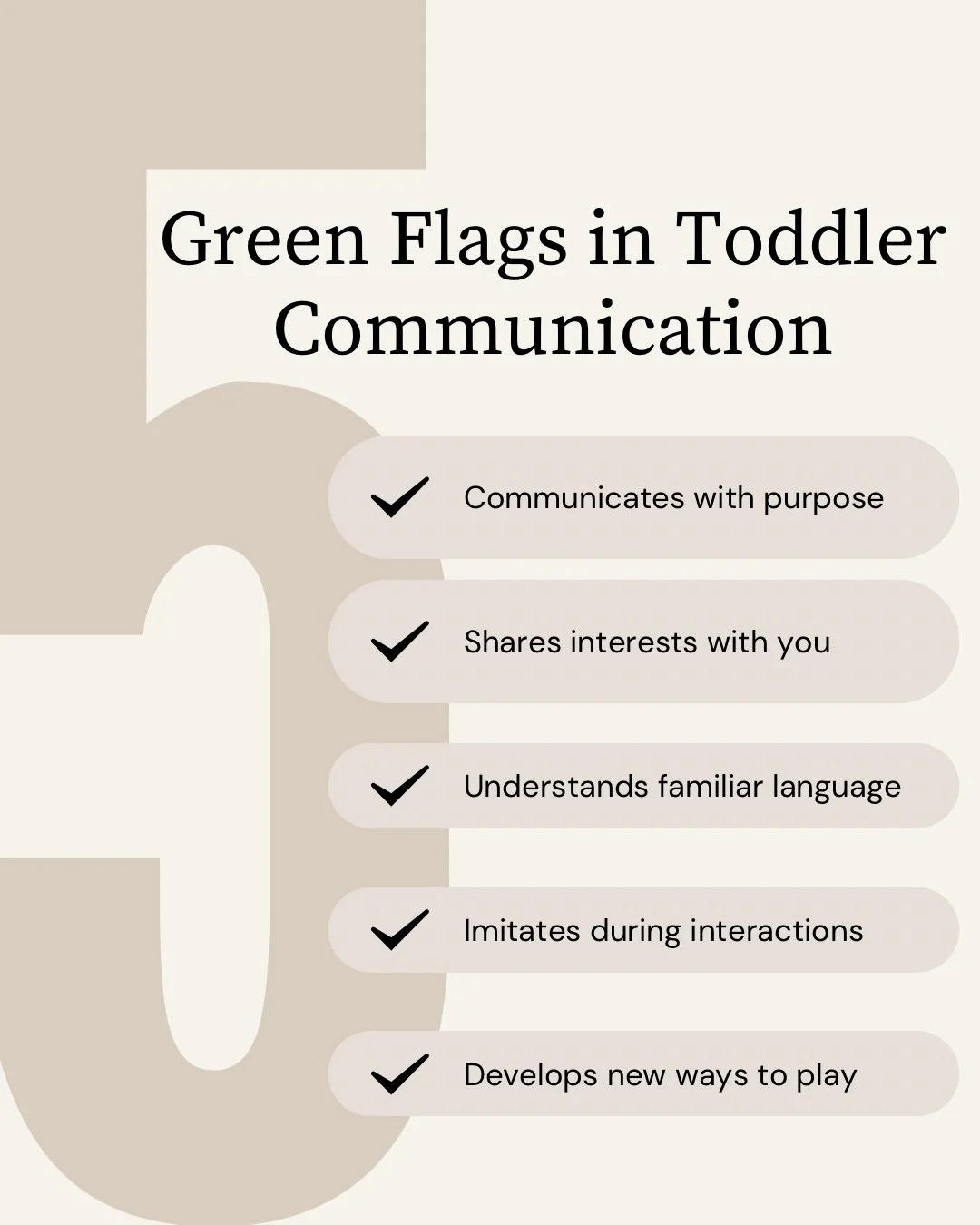 There&rsquo;s so much more to toddler communication than the number of words they can say.

Gestures, shared attention, understanding, imitation, and play can all offer encouraging clues that communication skills are growing. Swipe through for five g