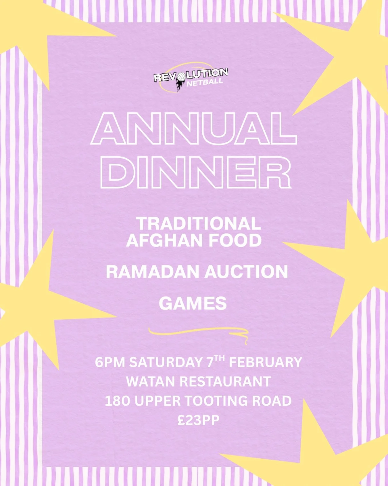 The time has come for our Annual Dinner! Join us for a relaxed, wholesome evening of good food and even better company at Watan Restaurant in Tooting ✨💜

For the first time ever, we'll be introducing our Ramadan Auction, where you'll have the chance