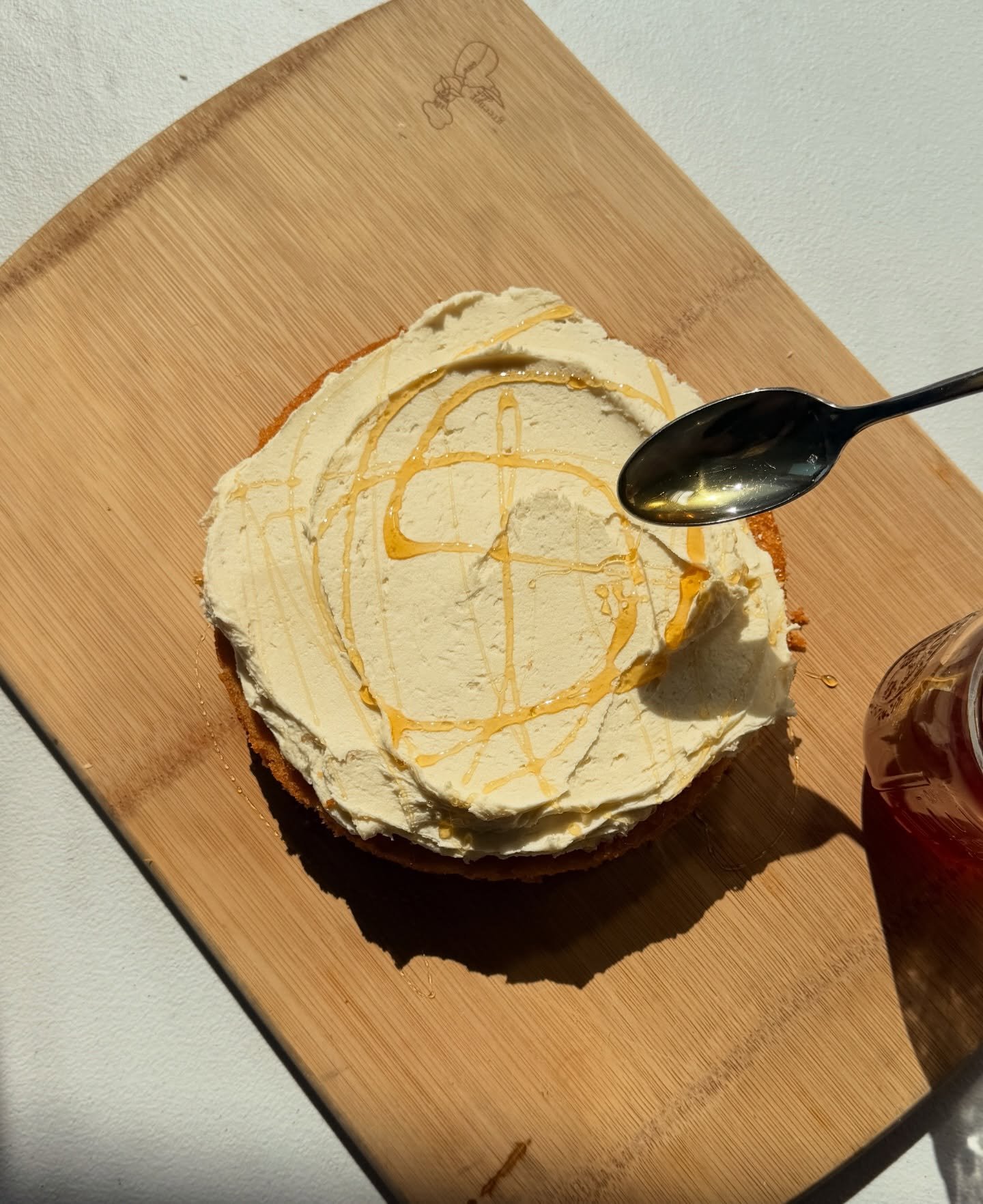 absolutely no one asked but I still answered &mdash; the perfect cornbread cake with honey butter frosting recipe 

recipe on my substack (link in story)