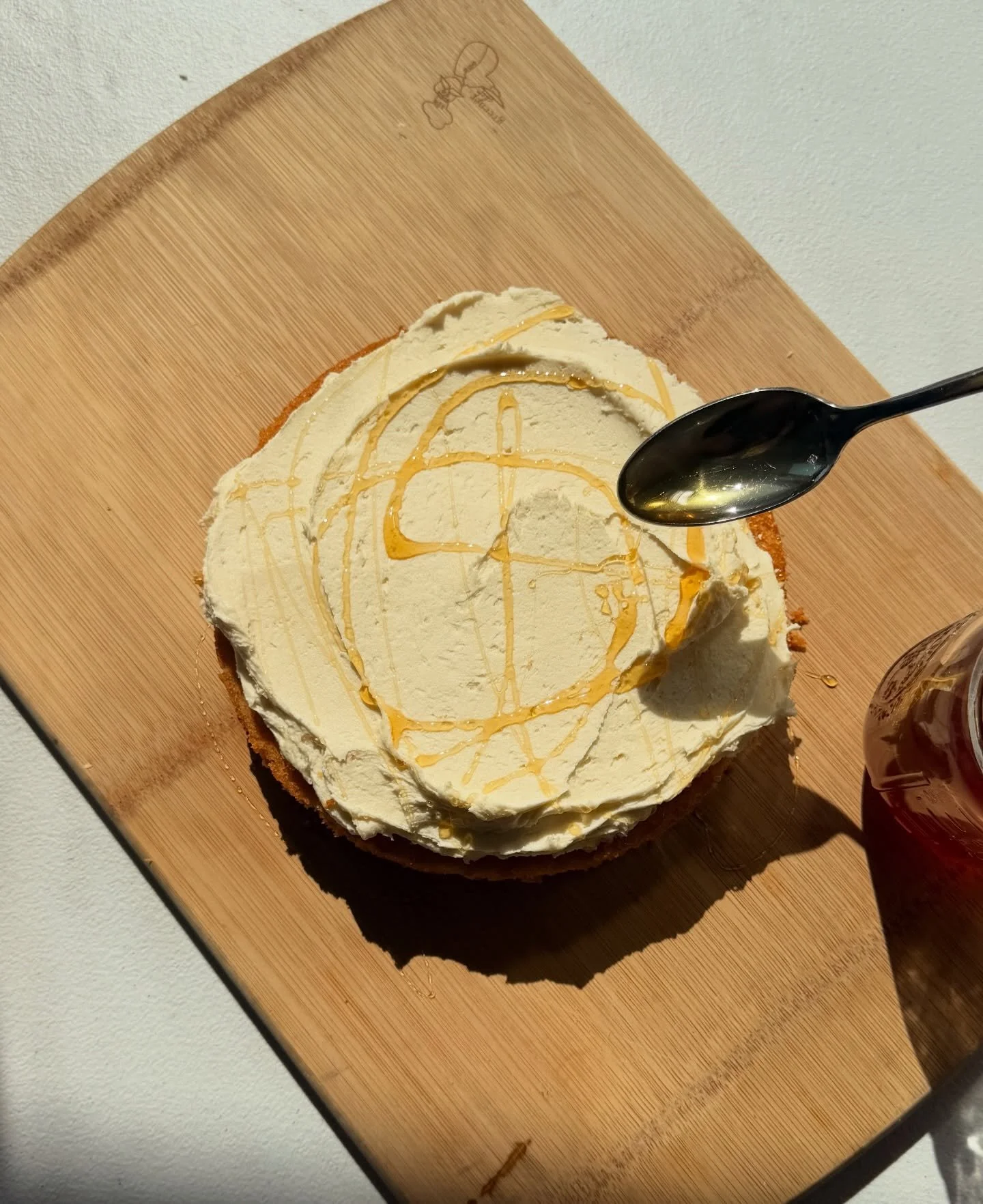 absolutely no one asked but I still answered &mdash; the perfect cornbread cake with honey butter frosting recipe 

recipe on my substack (link in story)