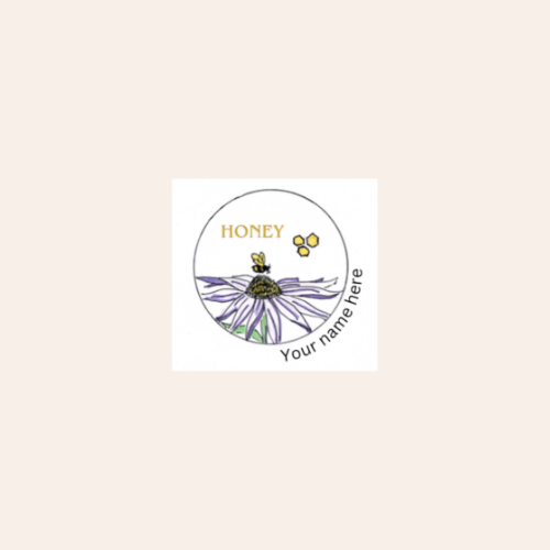 The Salty Bee - Sample Honey Label - Purple Flower.png