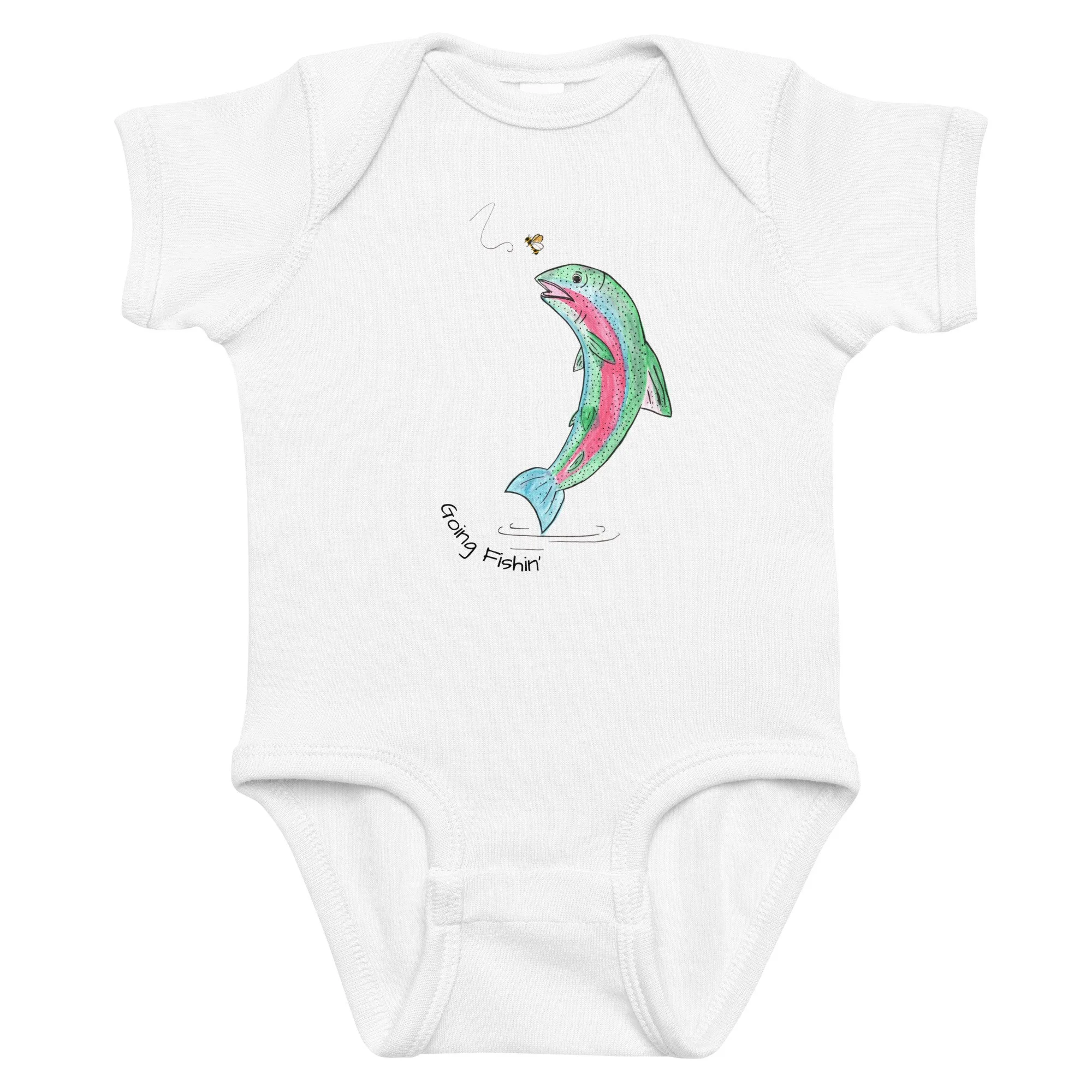 Going Fishin' Trout & Bee Infant/Baby onesie