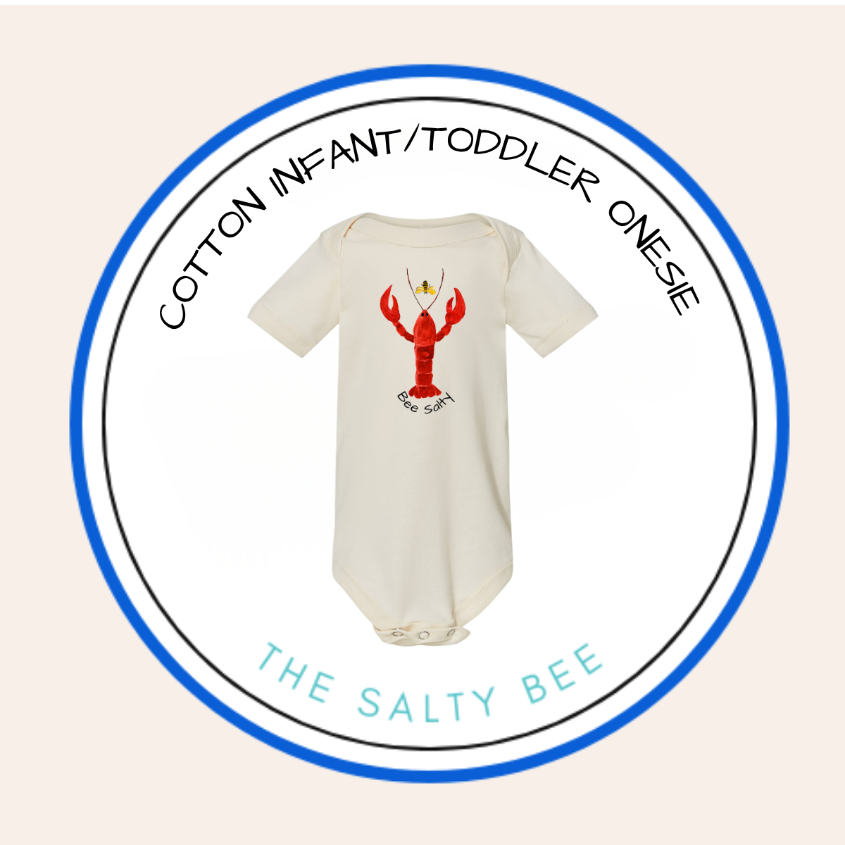 Bee Salty Lobster & Bee Baby/toddler onesie
