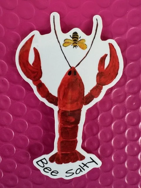 The Salty Bee Lobster Sticker.jpeg